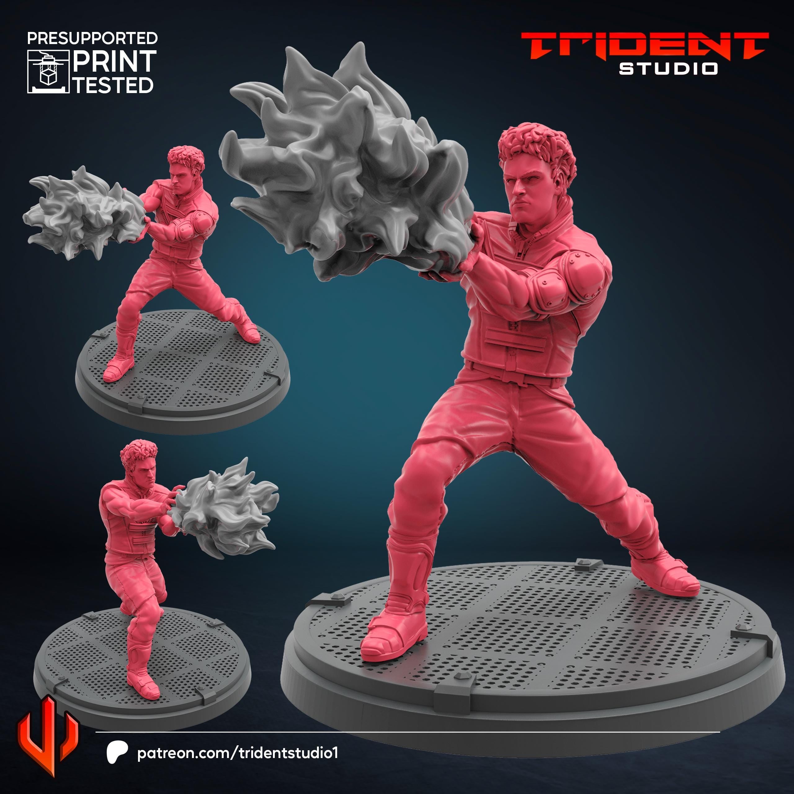 Sunspot X-men Days Of Future Past (Fan art sculpted by Trident Studio) (Crisis Protocol Proxy/Alternative)