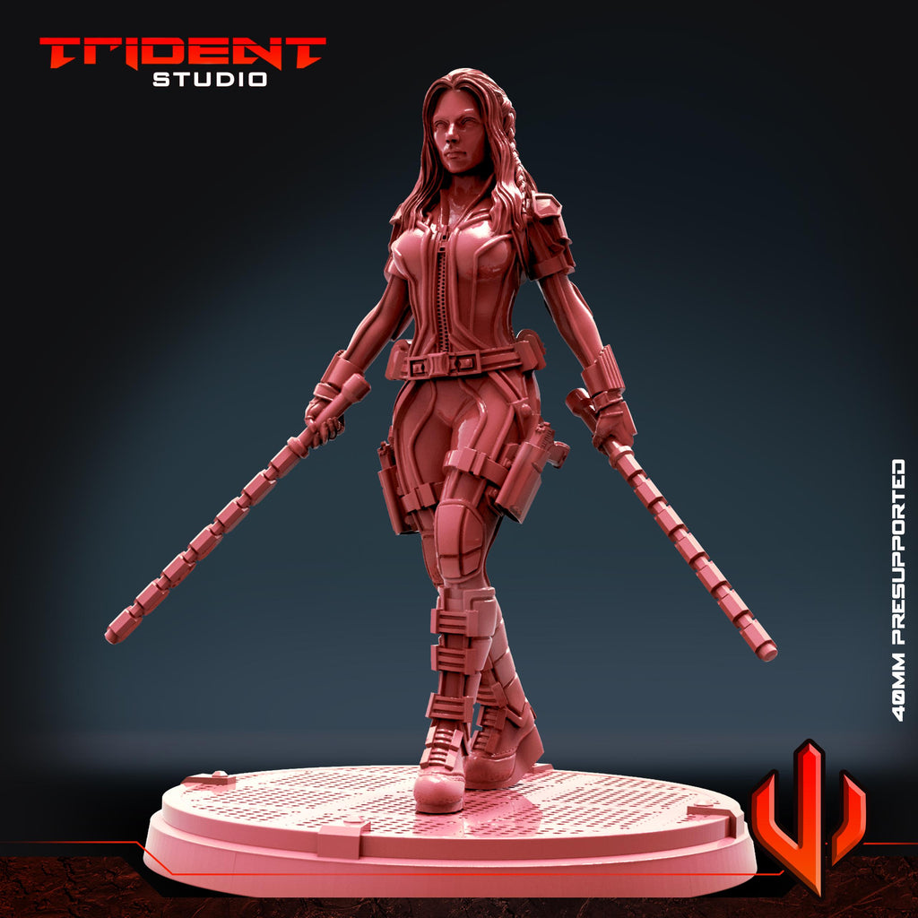 Black Widow B (Fan art sculpted by Trident Studio) (Crisis Protocol Proxy/Alternative)