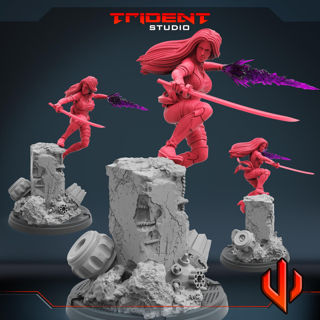 Psylocke B (Fan art sculpted by Trident Studio) (Crisis Protocol Proxy/Alternative)