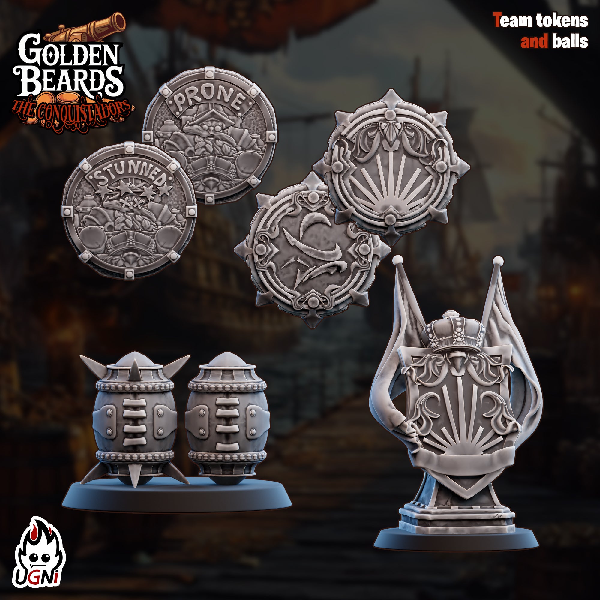 Golden Beards – (Dwarfs in Conquistador Style)