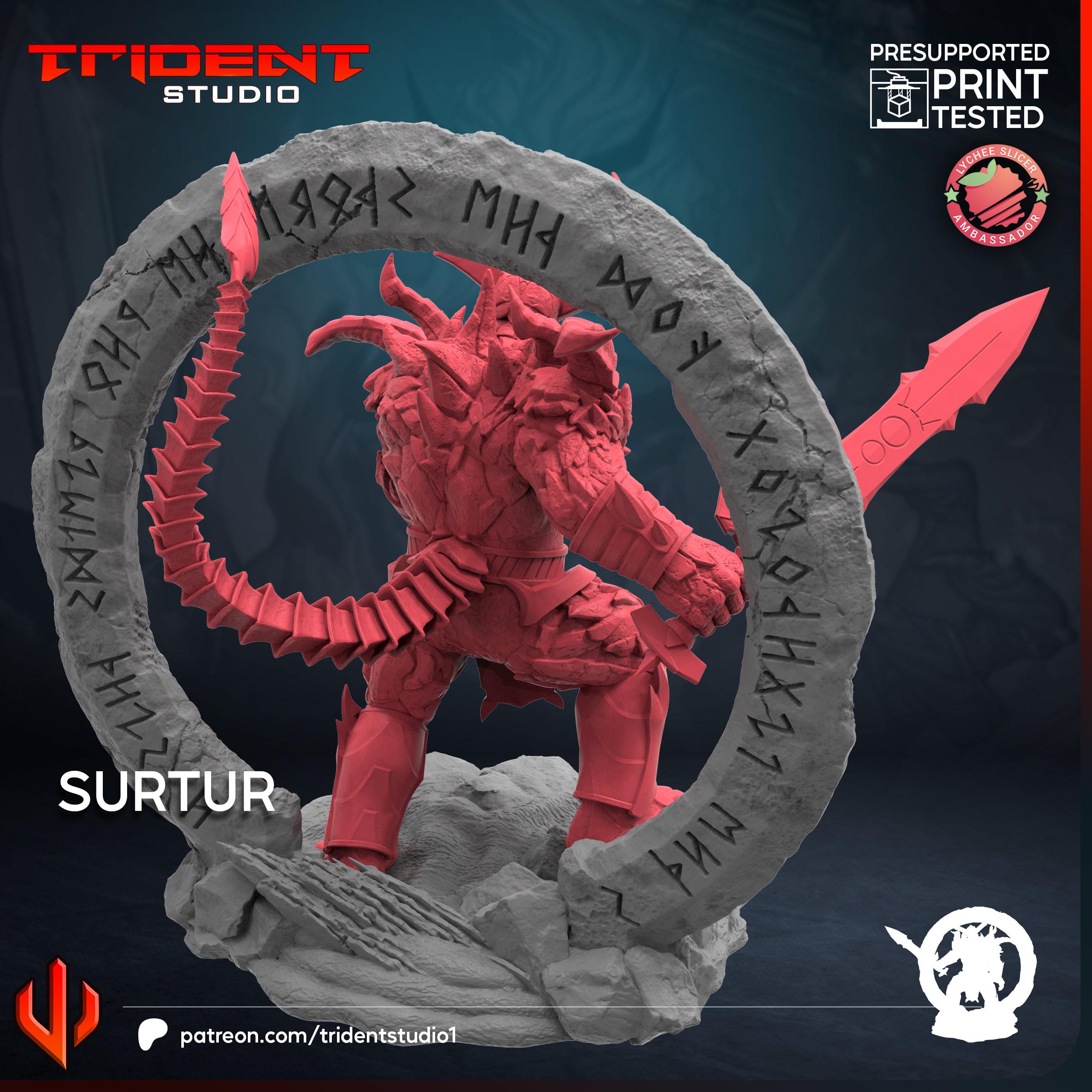 Surtur (Fan art sculpted by Trident Studio) (Crisis Protocol Proxy/Alternative)
