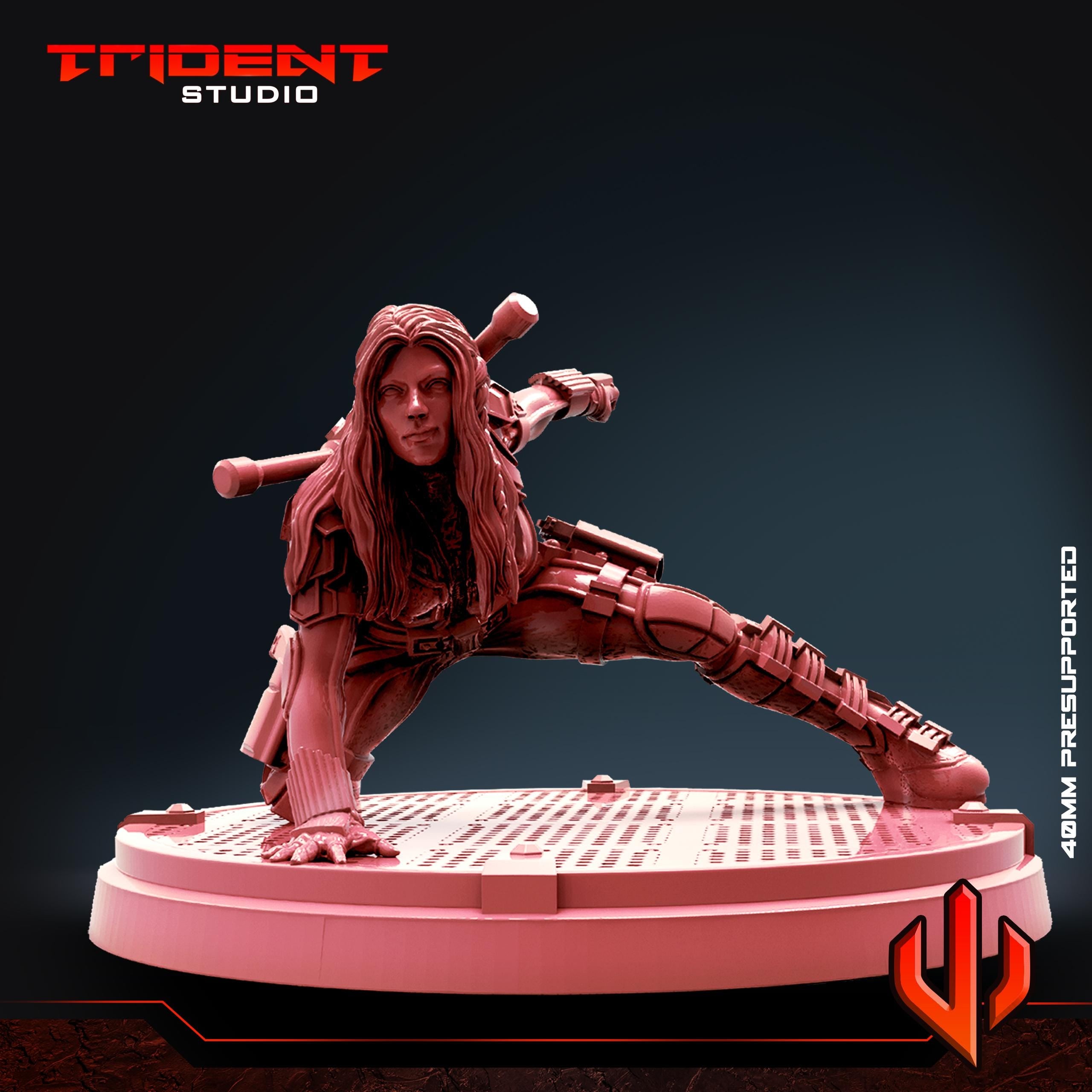 Black Widow A (Fan art sculpted by Trident Studio) (Crisis Protocol Proxy/Alternative)