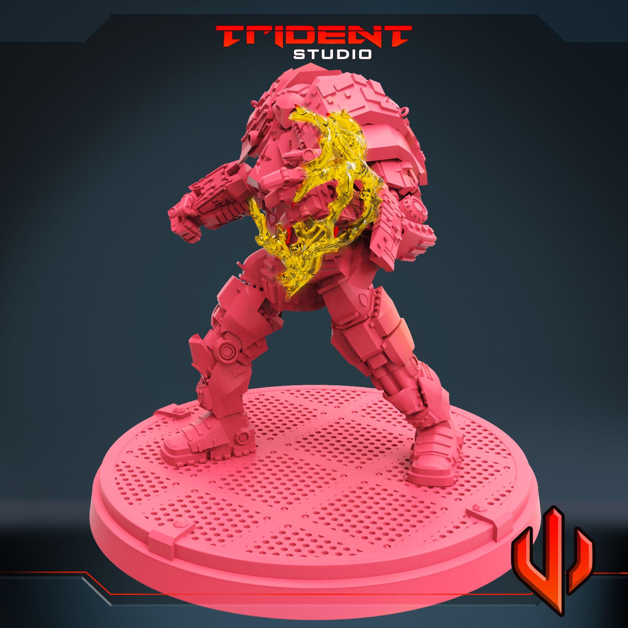 Crimson Dynamo (Fan art sculpted by Trident Studio) (Crisis Protocol Proxy/Alternative)