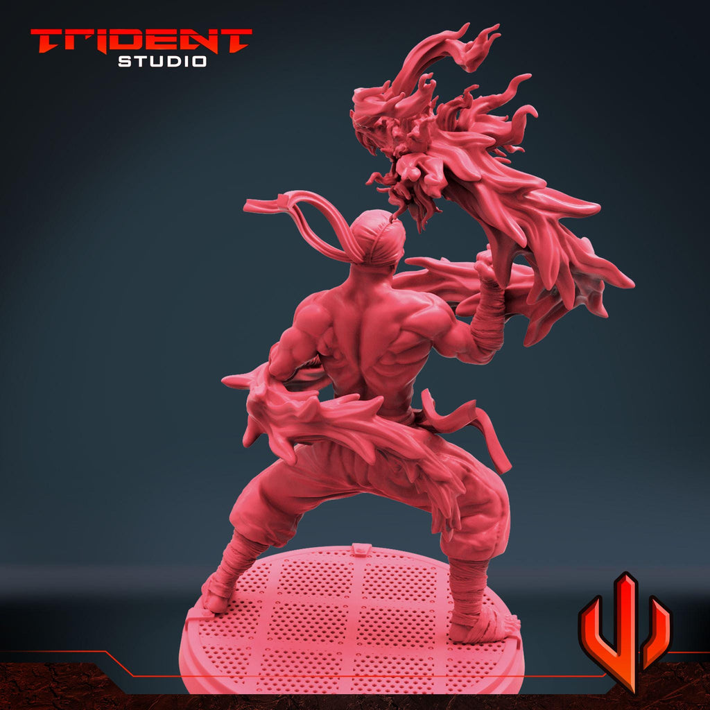 Iron Fist B (Fan art sculpted by Trident Studio) (Crisis Protocol Proxy/Alternative)