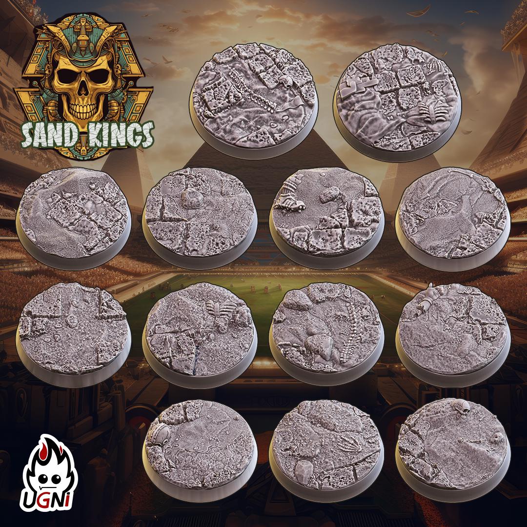 Sand Kings Style Bases - UGNI Sand Kings Team - Fantasy Football - UGNI Miniatures