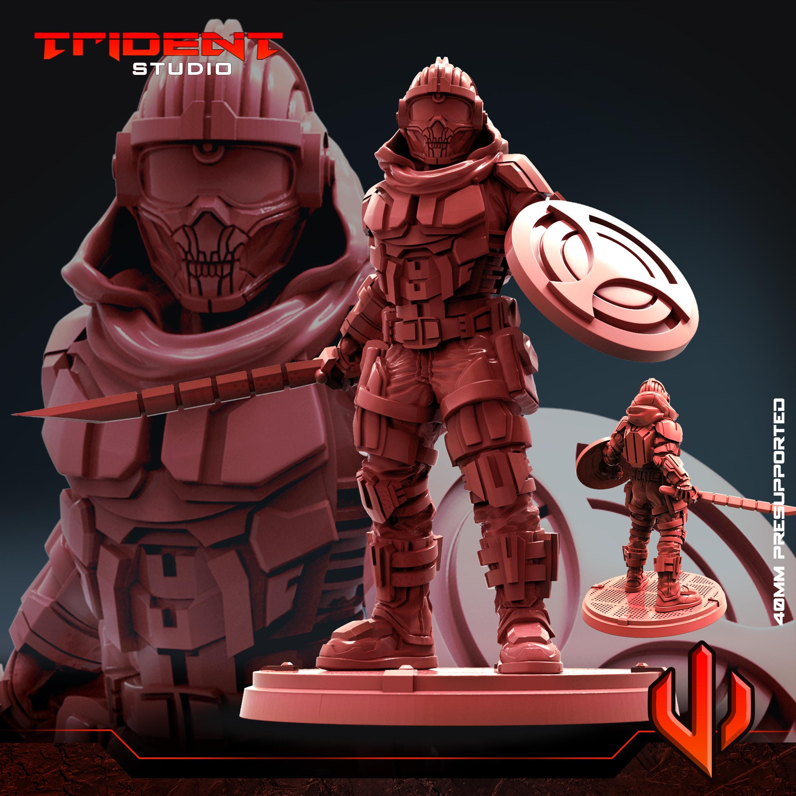 Taskmaster (Fan art sculpted by Trident Studio) (Crisis Protocol Proxy/Alternative)