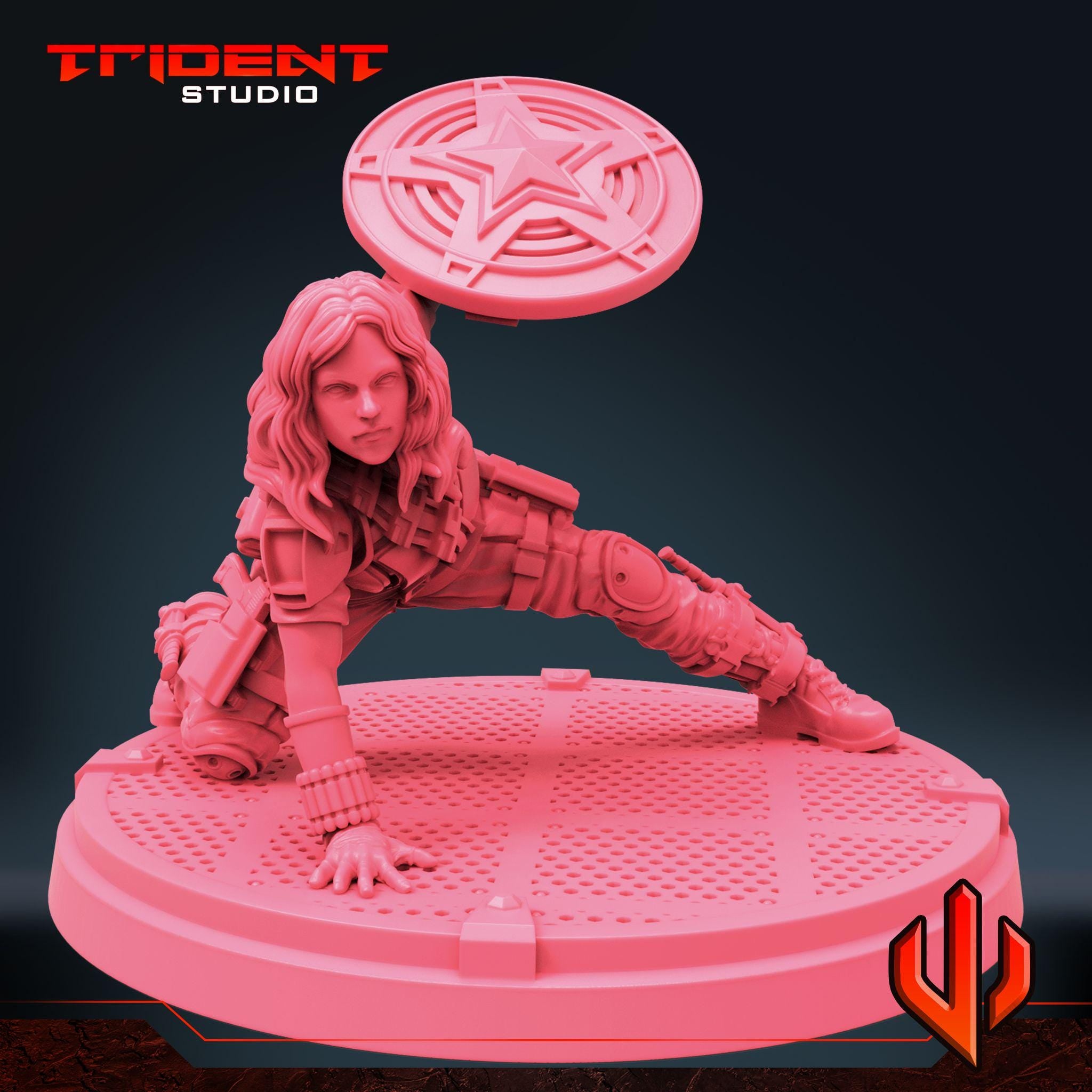 Black Widow Multiverse D (Fan art sculpted by Trident Studio) (Crisis Protocol Proxy/Alternative)