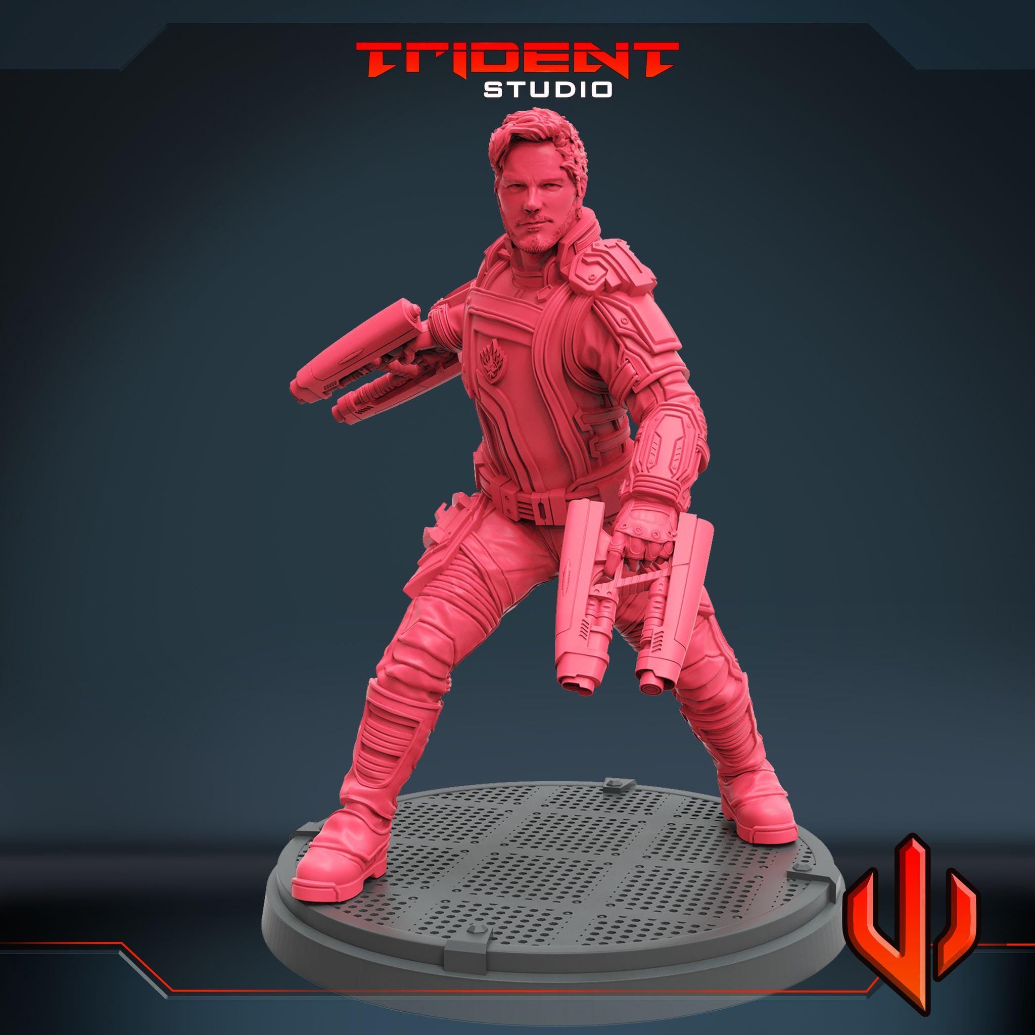 Star-Lord (Fan art sculpted by Trident Studio) (Crisis Protocol Proxy/Alternative)