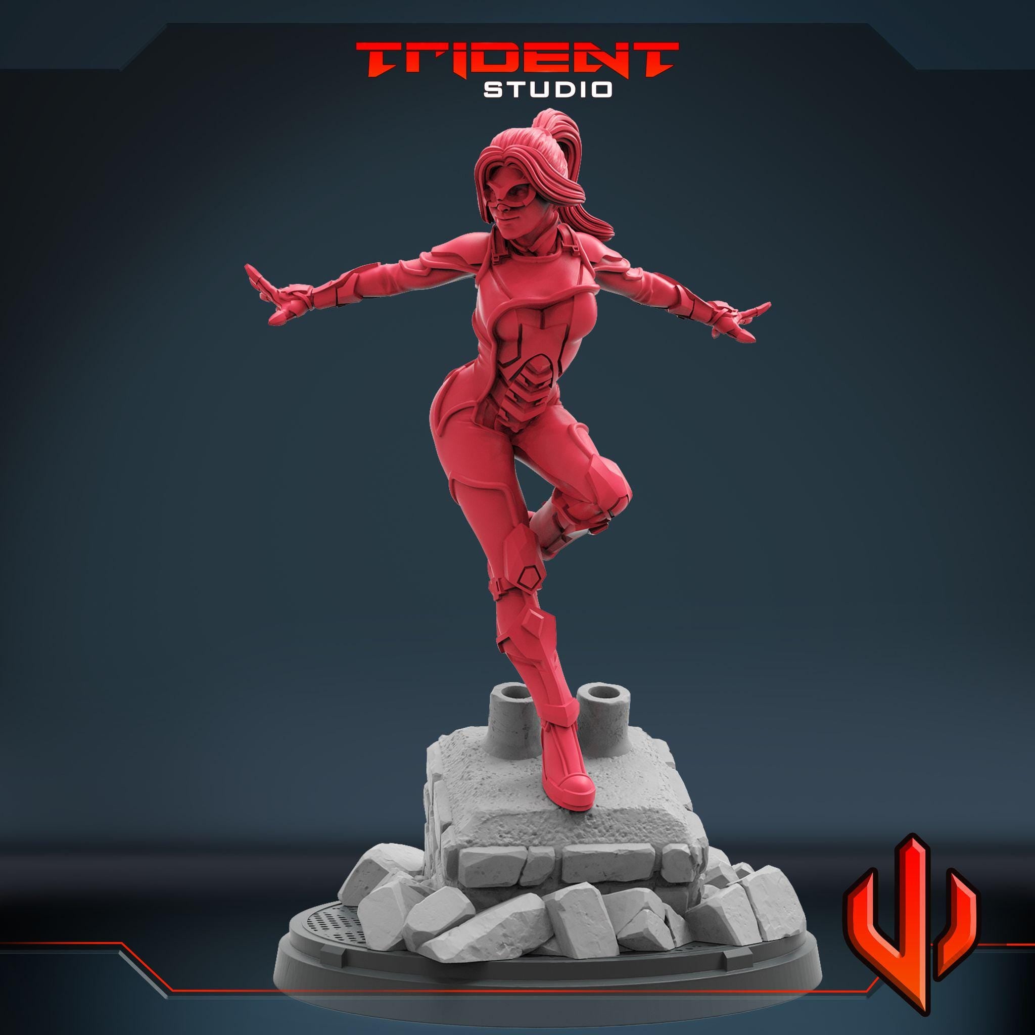 Black Cat (Fan art sculpted by Trident Studio) (Crisis Protocol Proxy/Alternative)