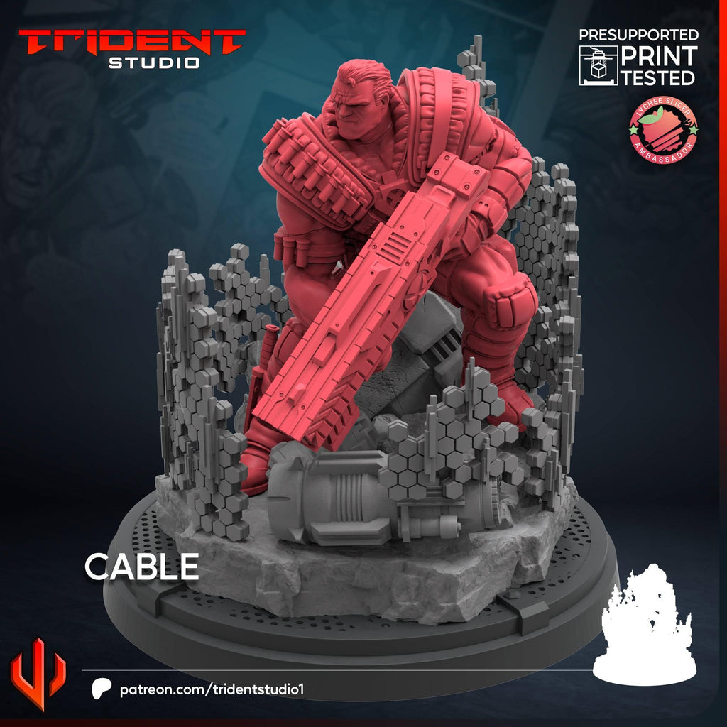 Cable (Fan art sculpted by Trident Studio) (Crisis Protocol Proxy/Alternative)