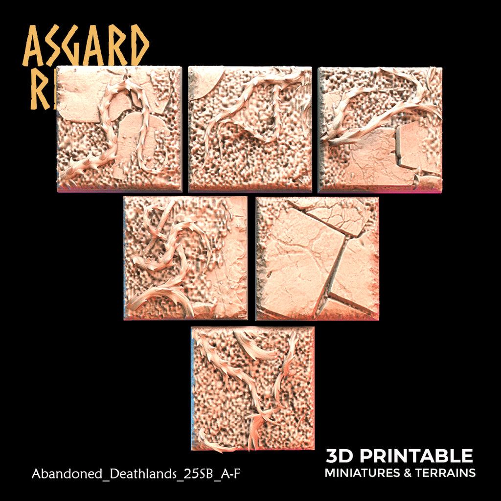 Abandoned Deathlands: Set of Square Wargame Bases
