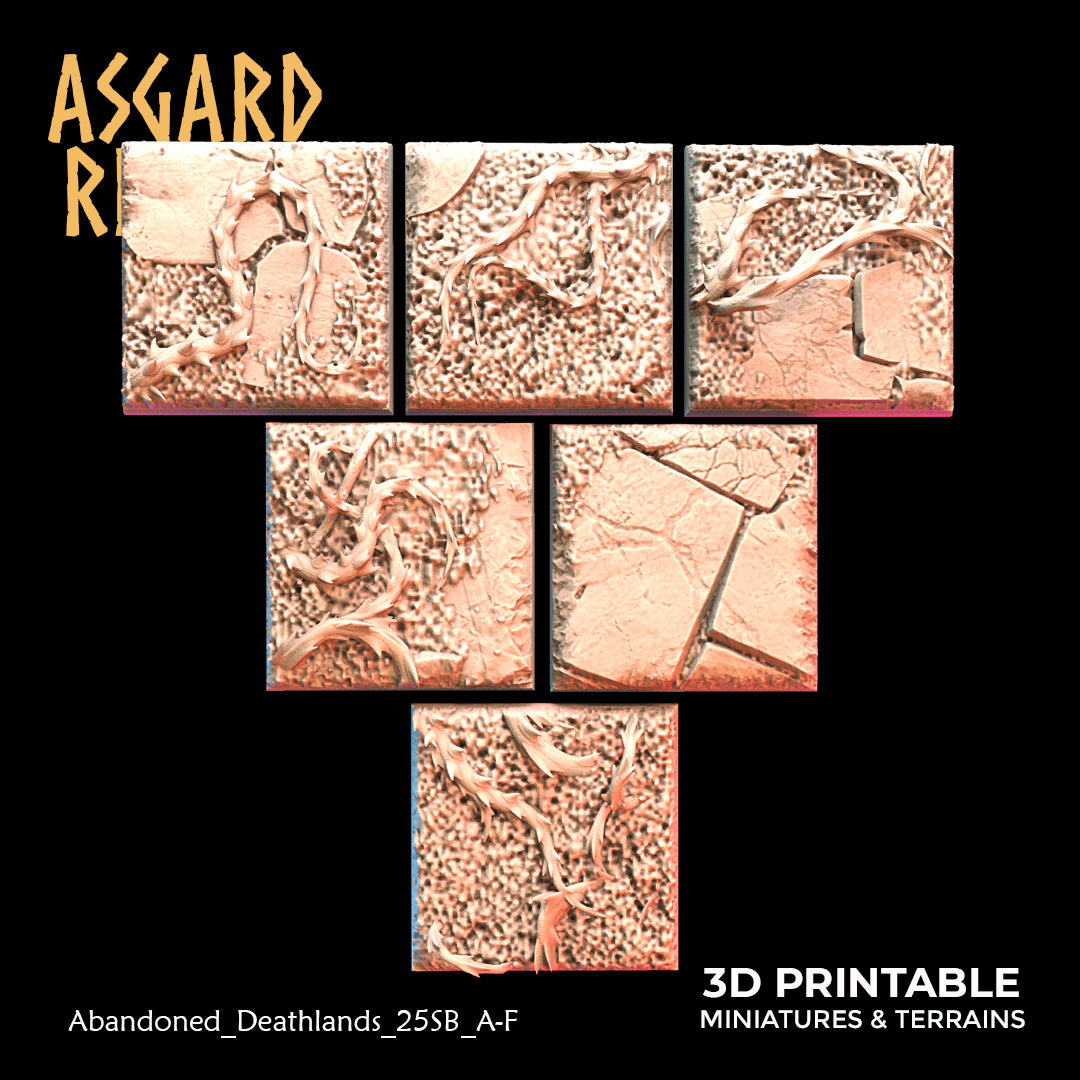 Abandoned Deathlands: Set of Square Wargame Bases