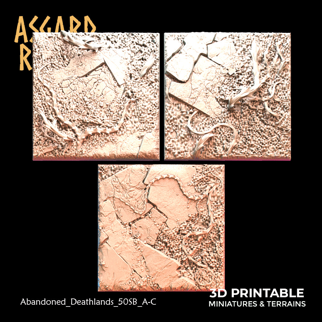 Abandoned Deathlands: Set of Square Wargame Bases