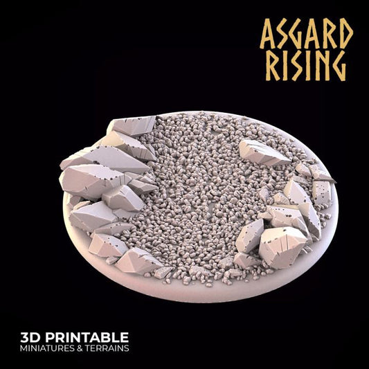 Sharp Rock - 1x 60mm Round Wargame Base - Asgard Rising