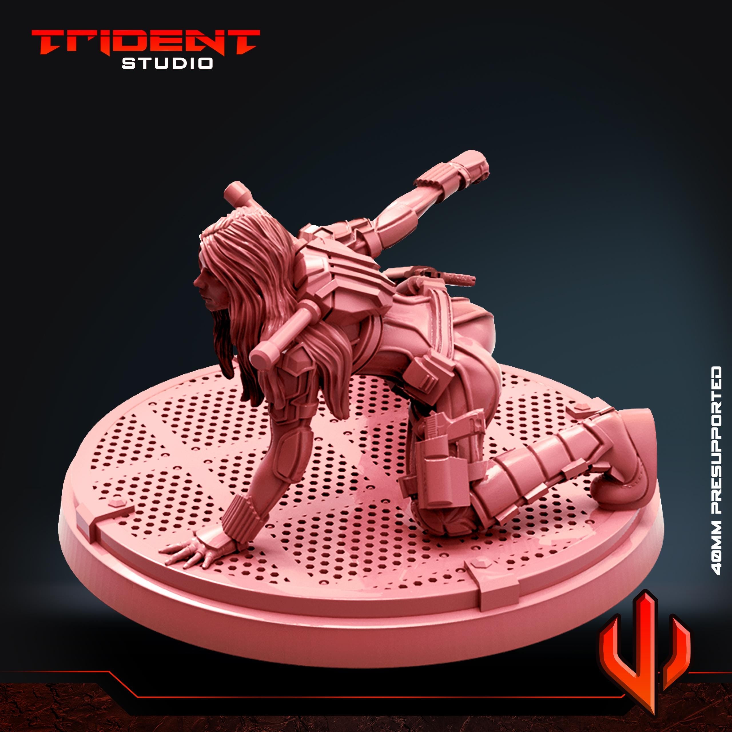 Black Widow A (Fan art sculpted by Trident Studio) (Crisis Protocol Proxy/Alternative)