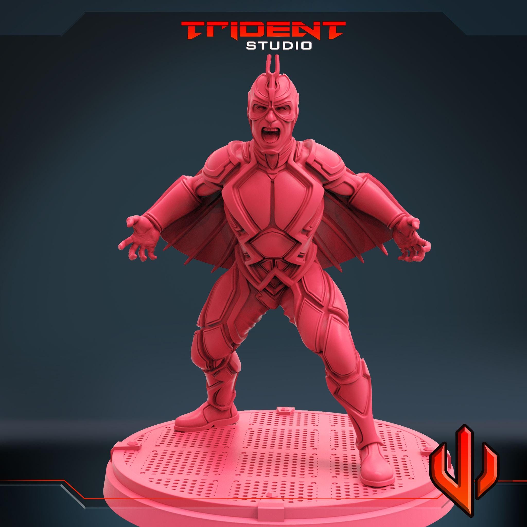 Black Bolt B (Fan art sculpted by Trident Studio) (Crisis Protocol Proxy/Alternative)