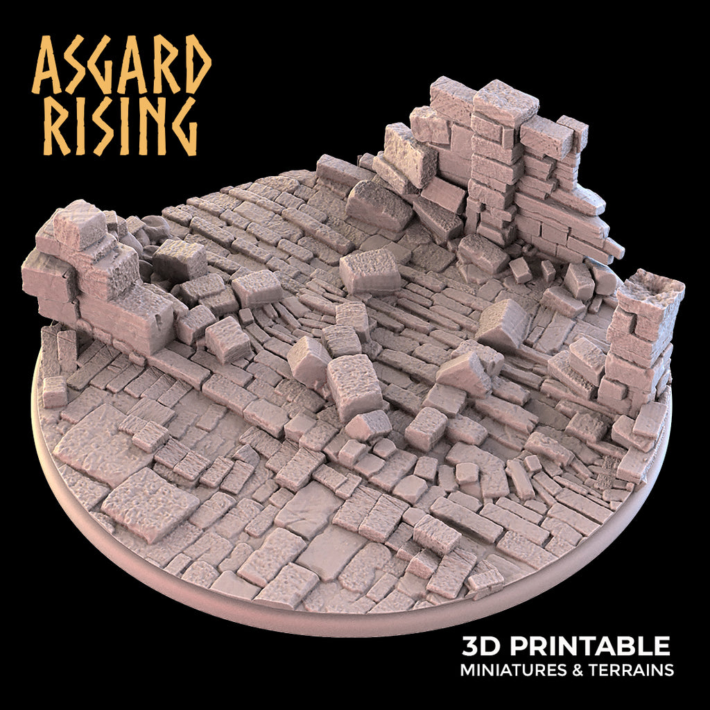 Ruins - Round Wargame Bases Selection