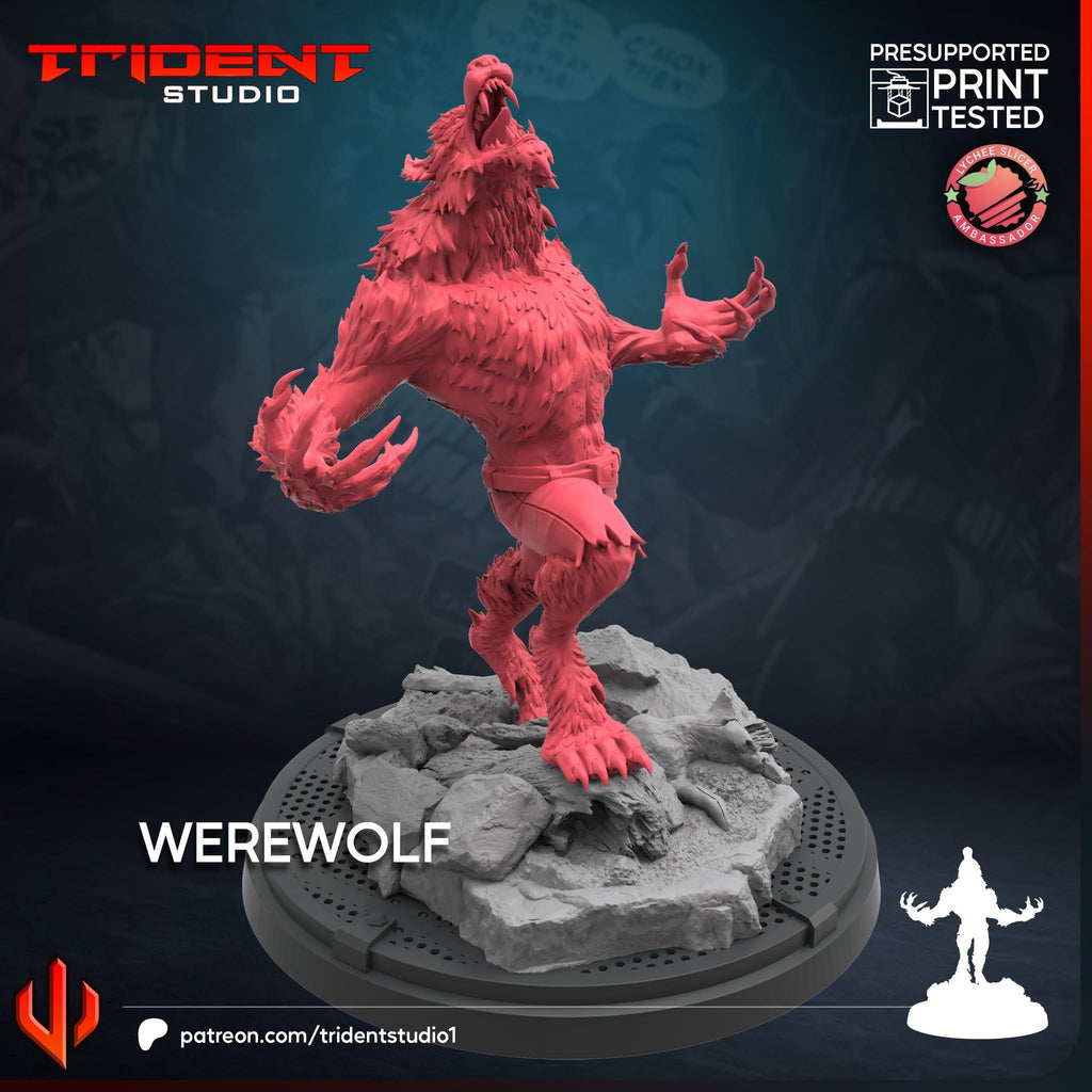 Werewolf (Fan art sculpted by Trident Studio) (Crisis Protocol Proxy/Alternative)