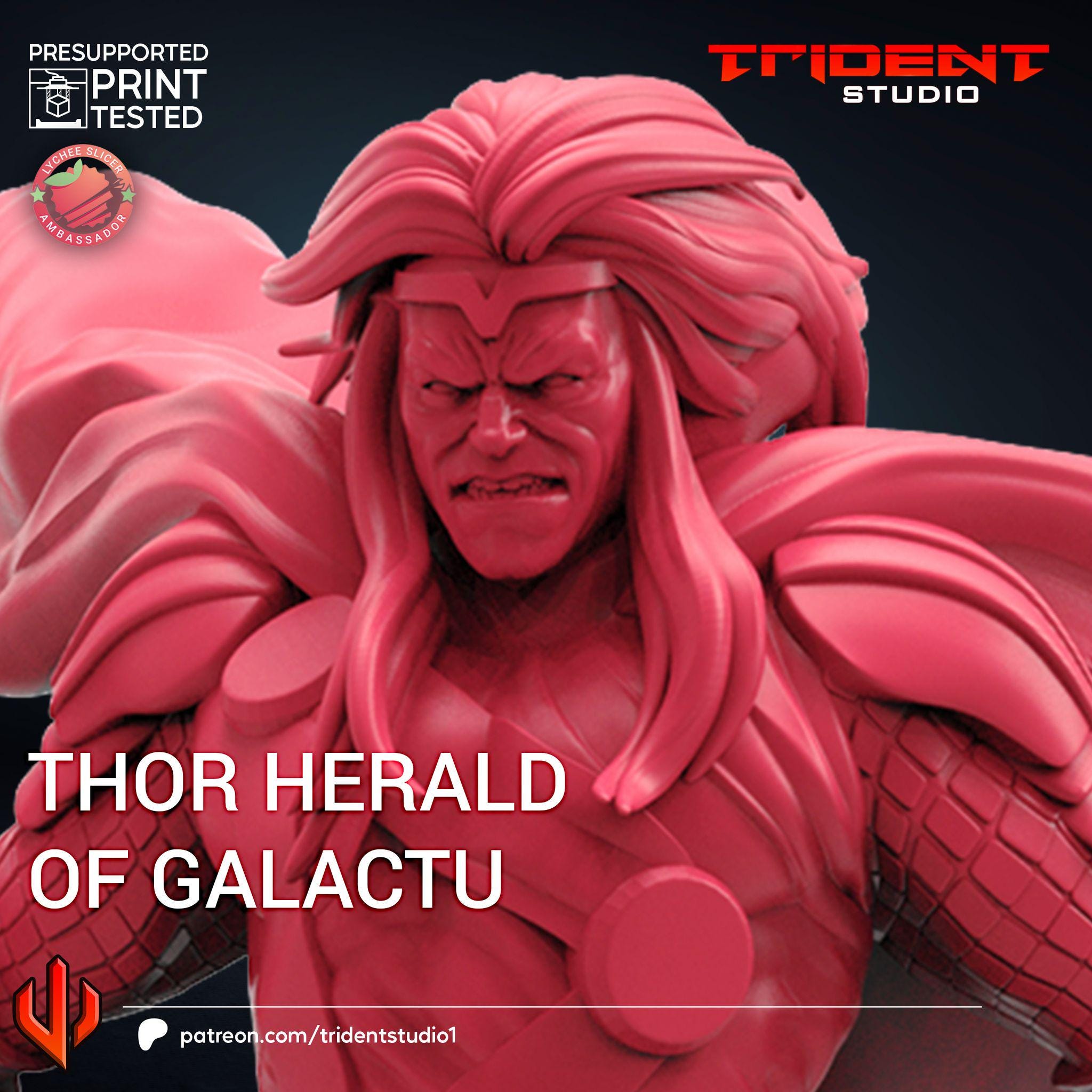 Thor Herald Of Galactus (Fan art sculpted by Trident Studio) (Crisis Protocol Proxy/Alternative)