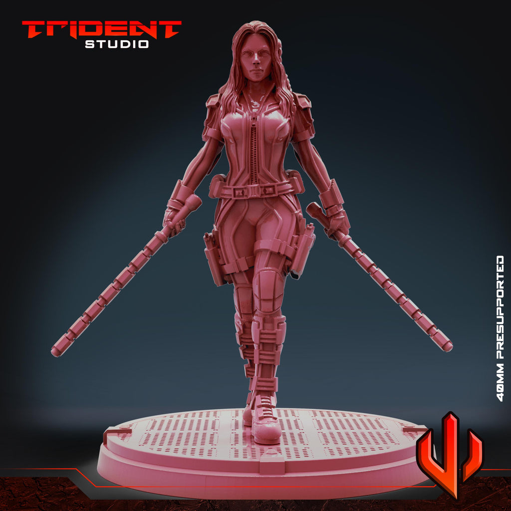 Black Widow B (Fan art sculpted by Trident Studio) (Crisis Protocol Proxy/Alternative)