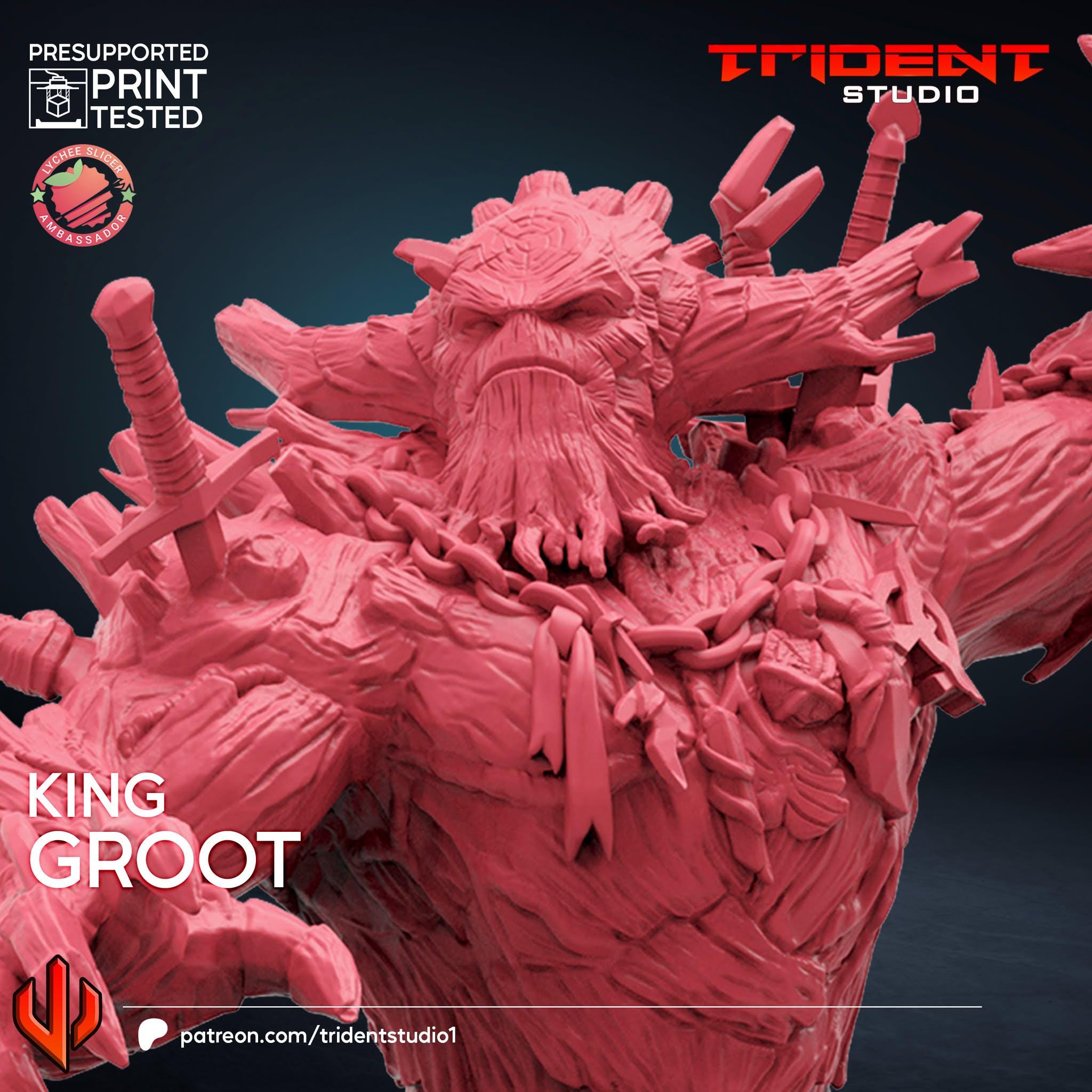 King Groot (Fan art sculpted by Trident Studio) (Crisis Protocol Proxy/Alternative)
