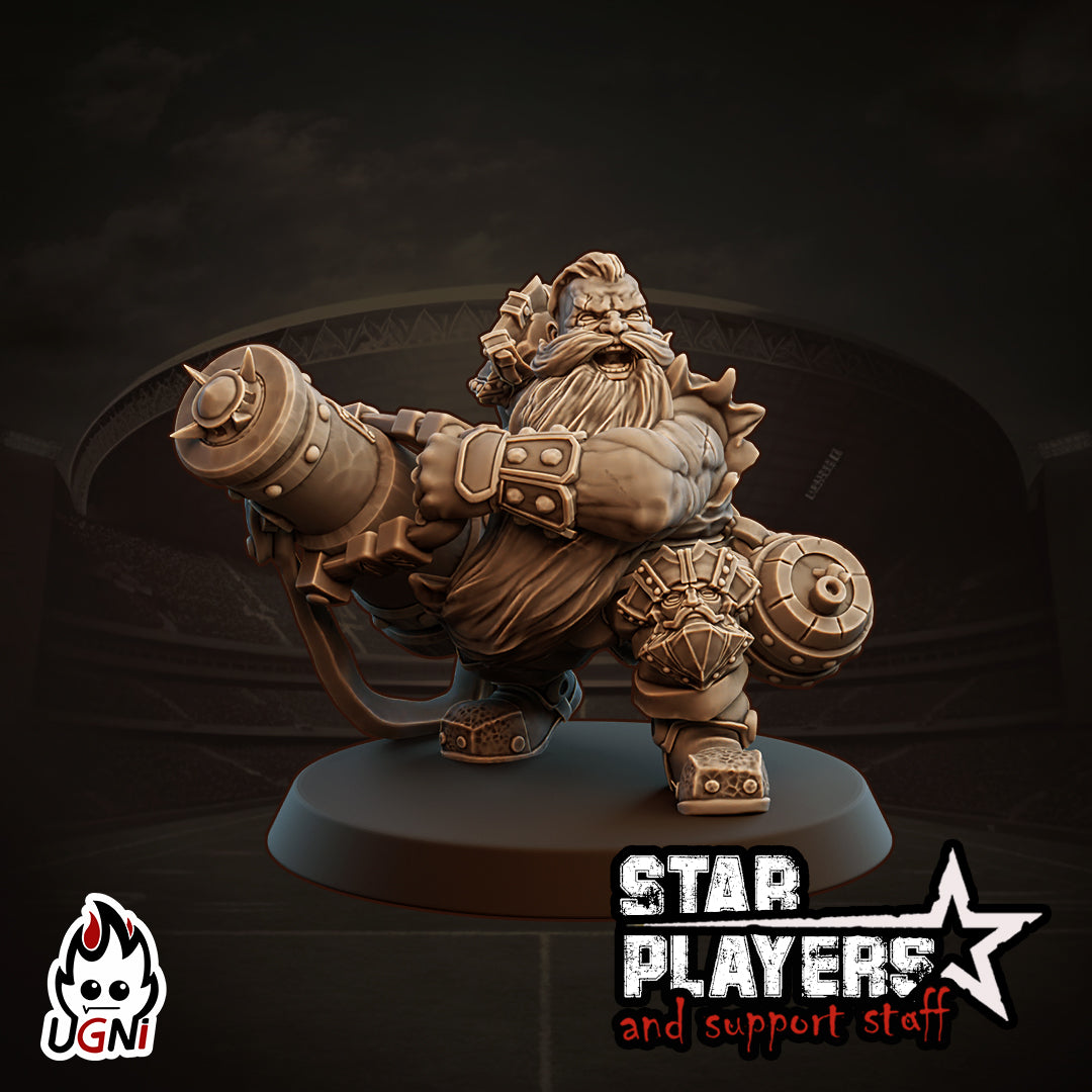 Baruk Fireblaze - Fantasy Football Star Player Miniature | Designed by UGNI