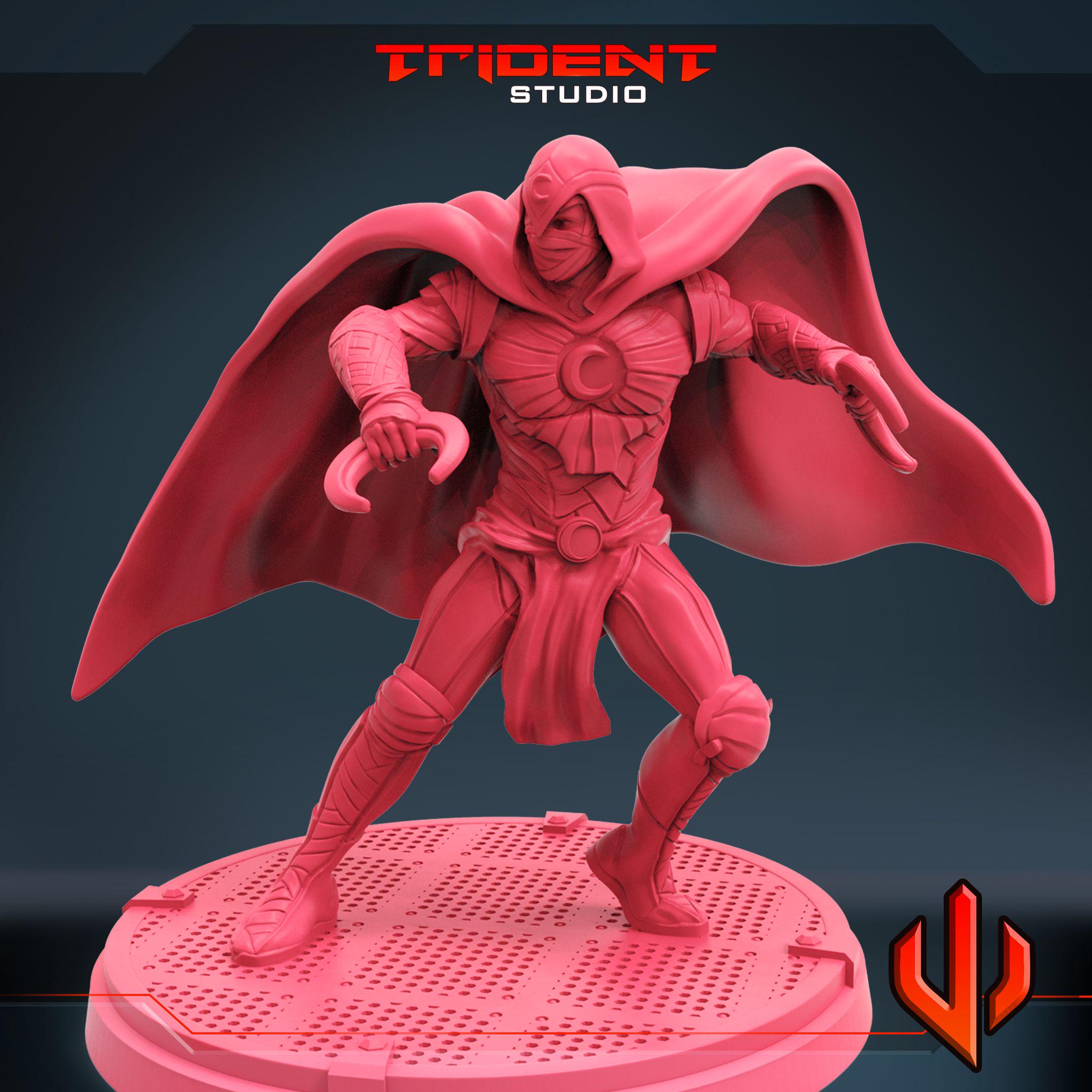 Moon Knight C (Fan art sculpted by Trident Studio) (Crisis Protocol Proxy/Alternative)