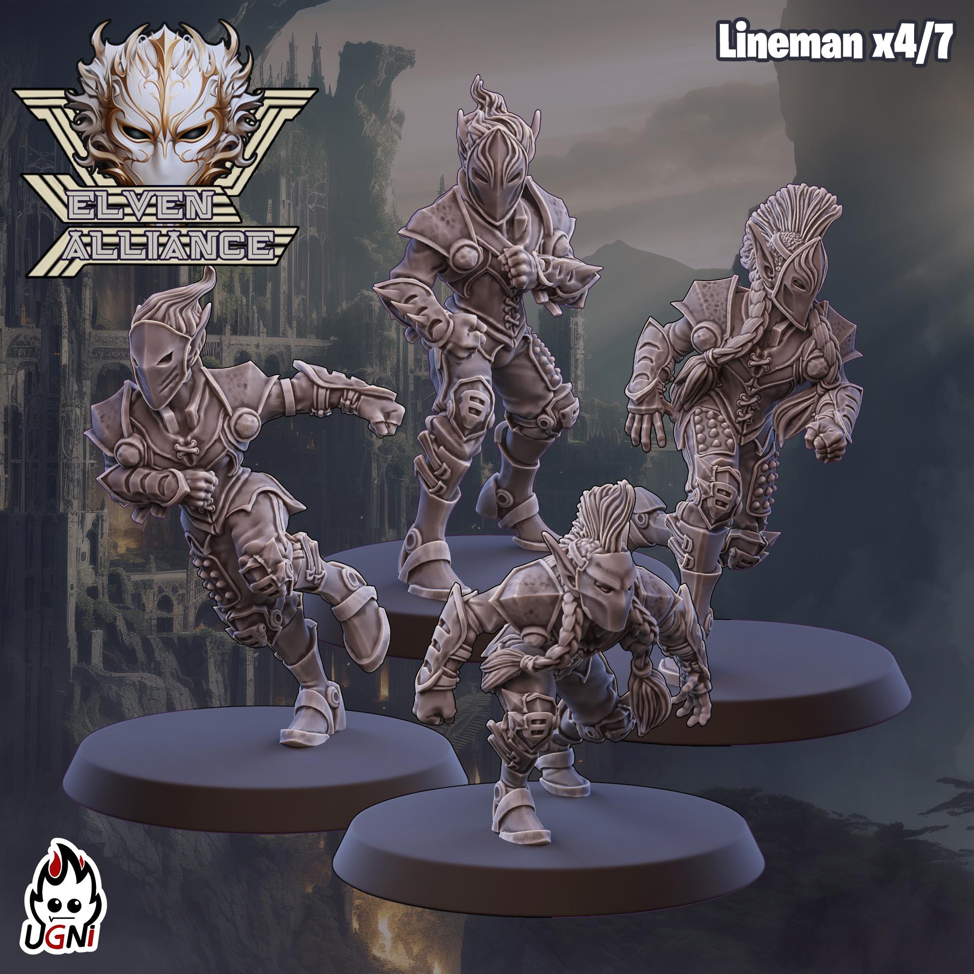 Elven Alliance Team - Fantasy Football Team - UGNI Miniatures