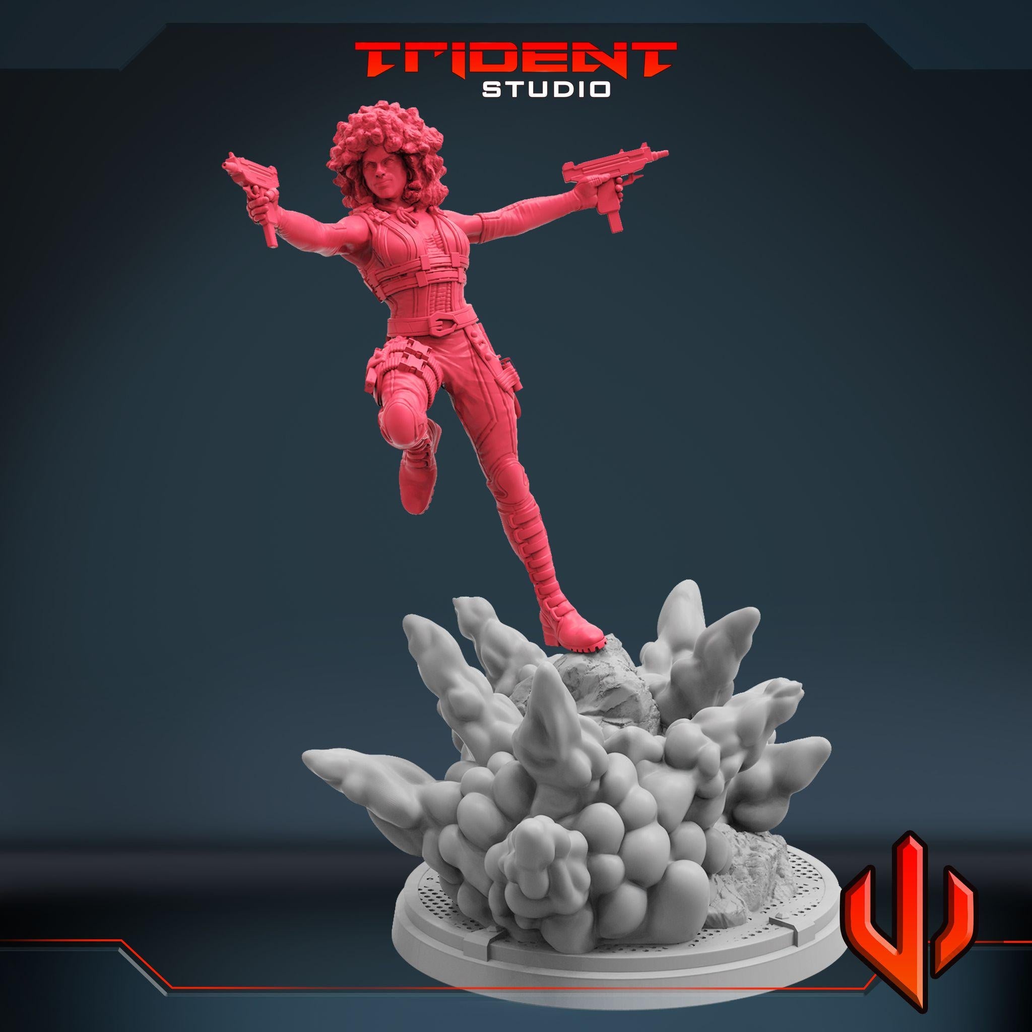 Domino (Fan art sculpted by Trident Studio) (Crisis Protocol Proxy/Alternative)