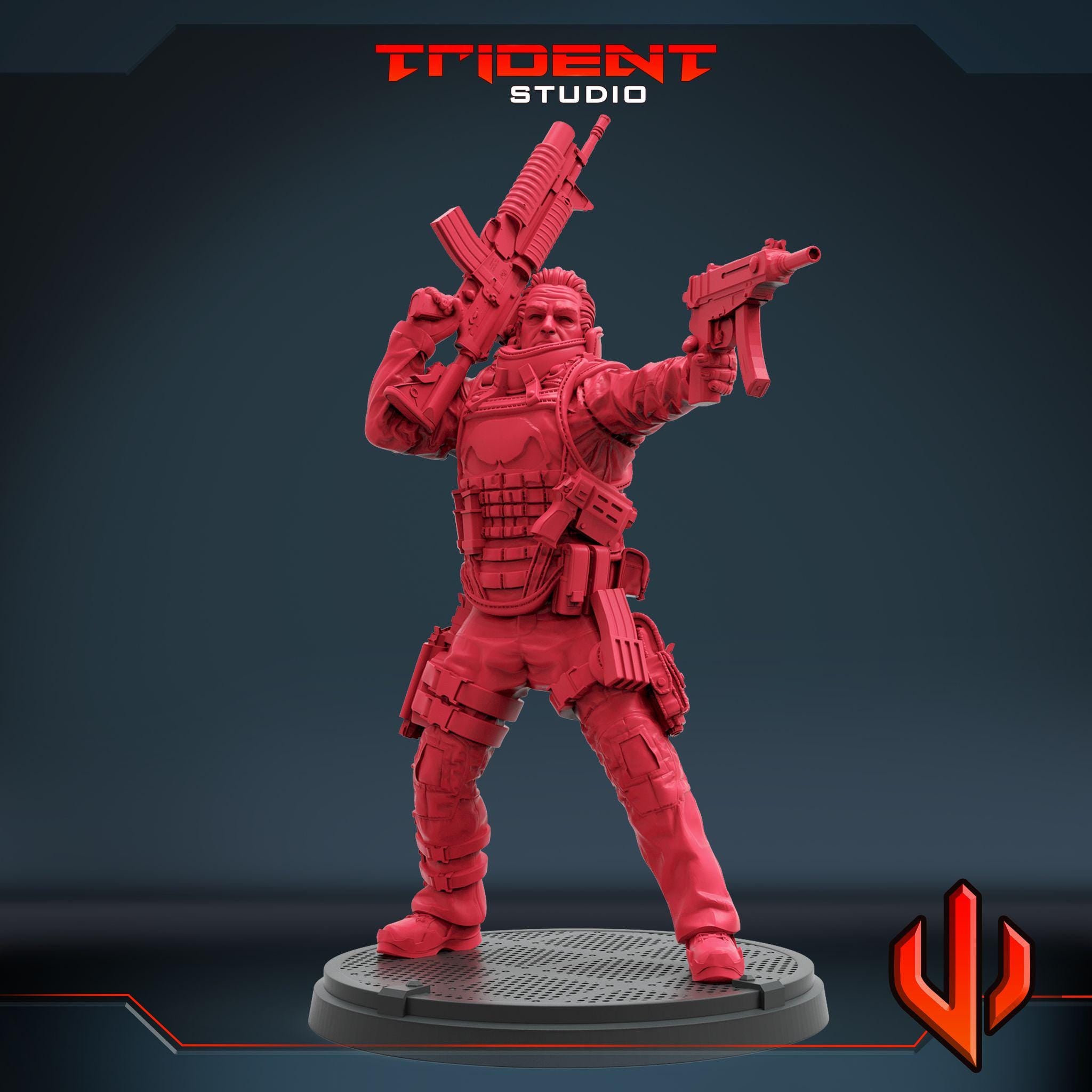 Punisher (Fan art sculpted by Trident Studio) (Crisis Protocol Proxy/Alternative)