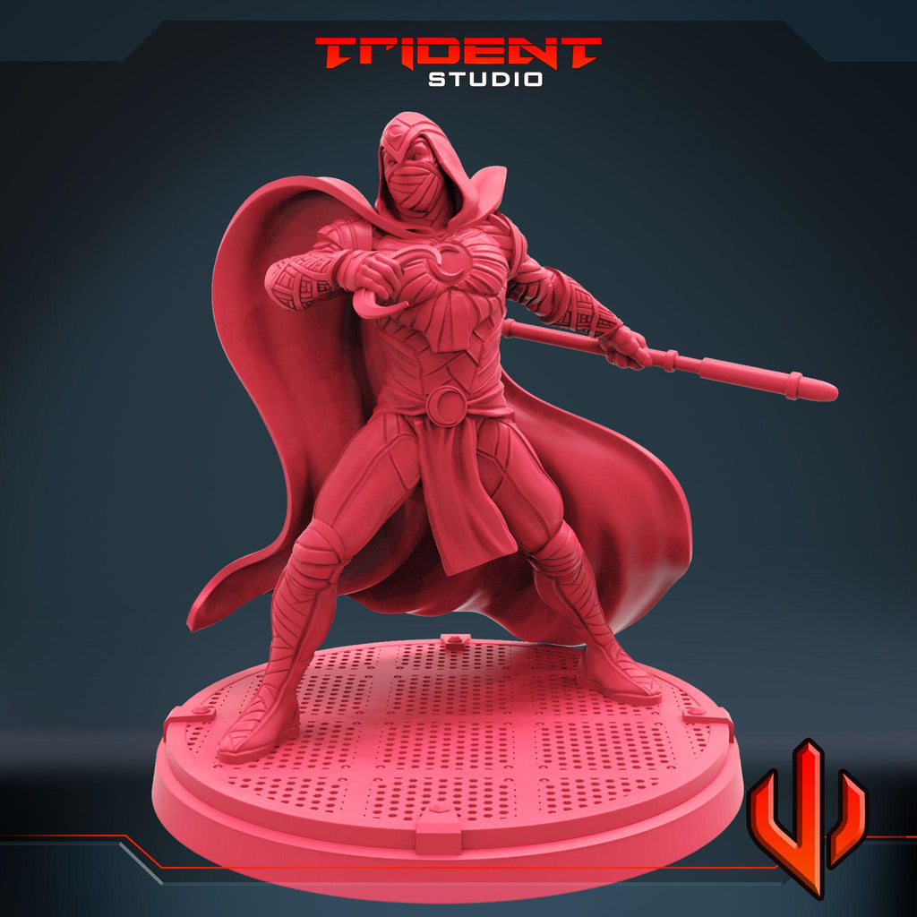 Moon Knight D (Fan art sculpted by Trident Studio) (Crisis Protocol Proxy/Alternative)