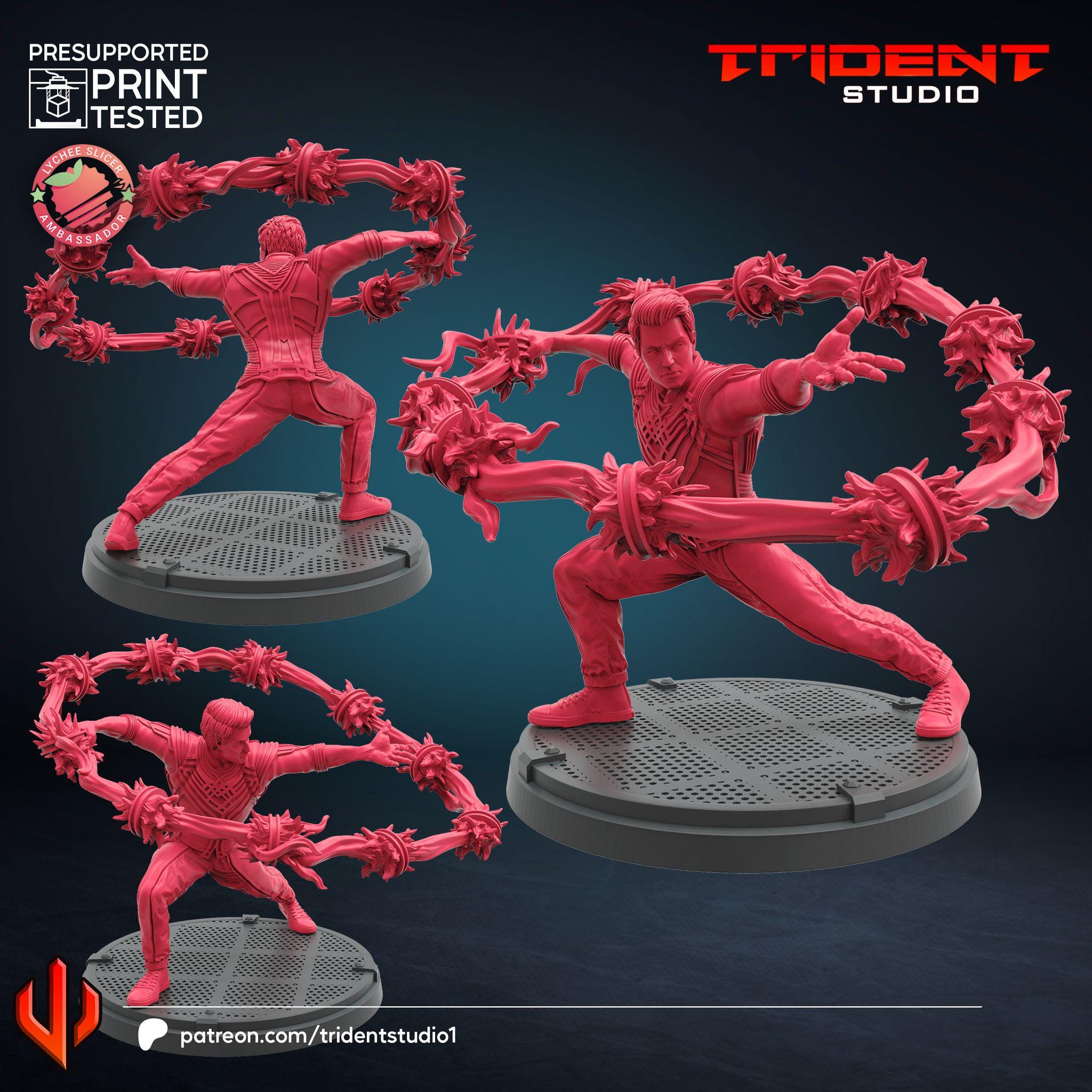 Shang-Chi (Fan art sculpted by Trident Studio) (Crisis Protocol Proxy/Alternative)