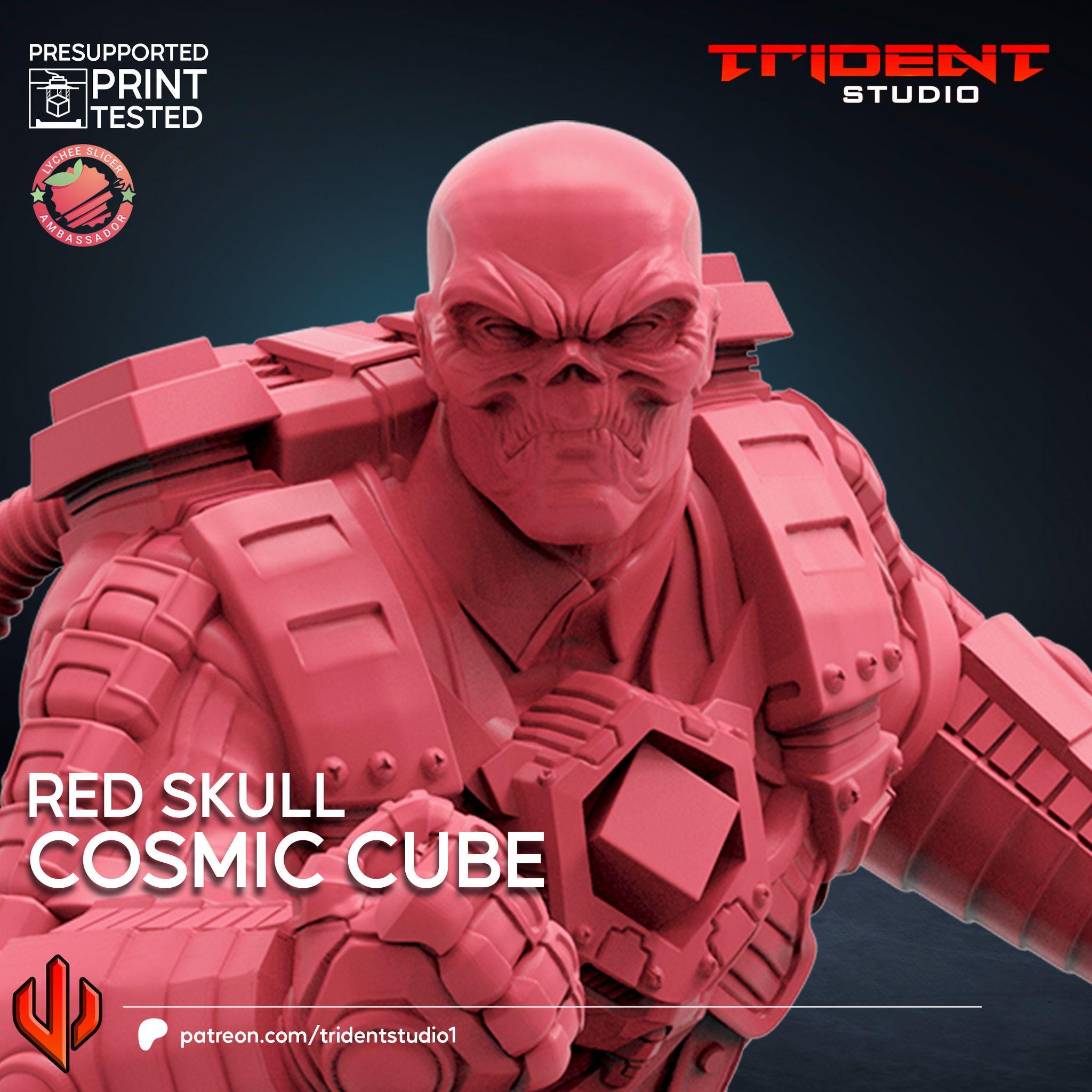 Red Skull Cosmic Cube (Fan art sculpted by Trident Studio) (Crisis Protocol Proxy/Alternative)