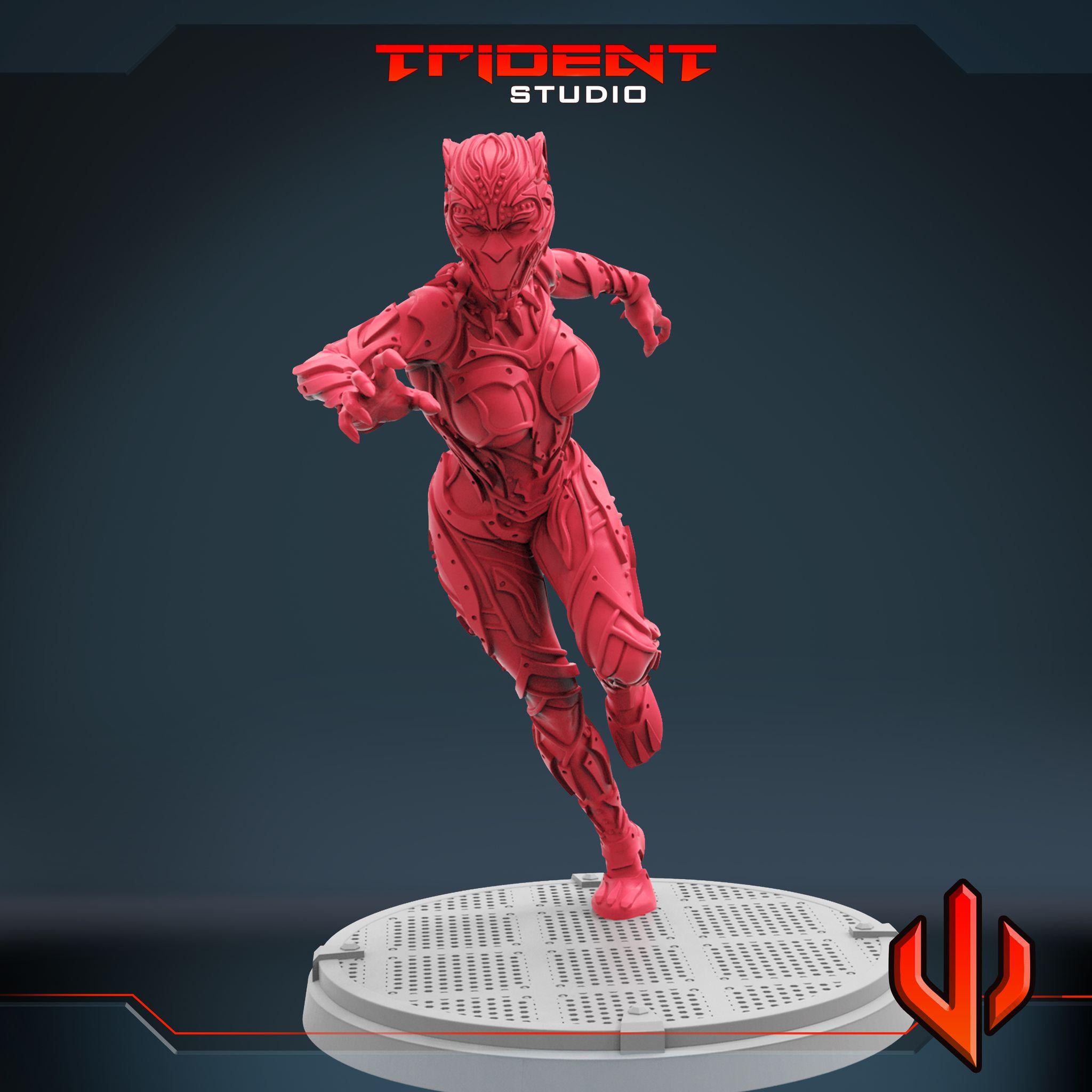 Black Panther Shuri B (Fan art sculpted by Trident Studio) (Crisis Protocol Proxy/Alternative)