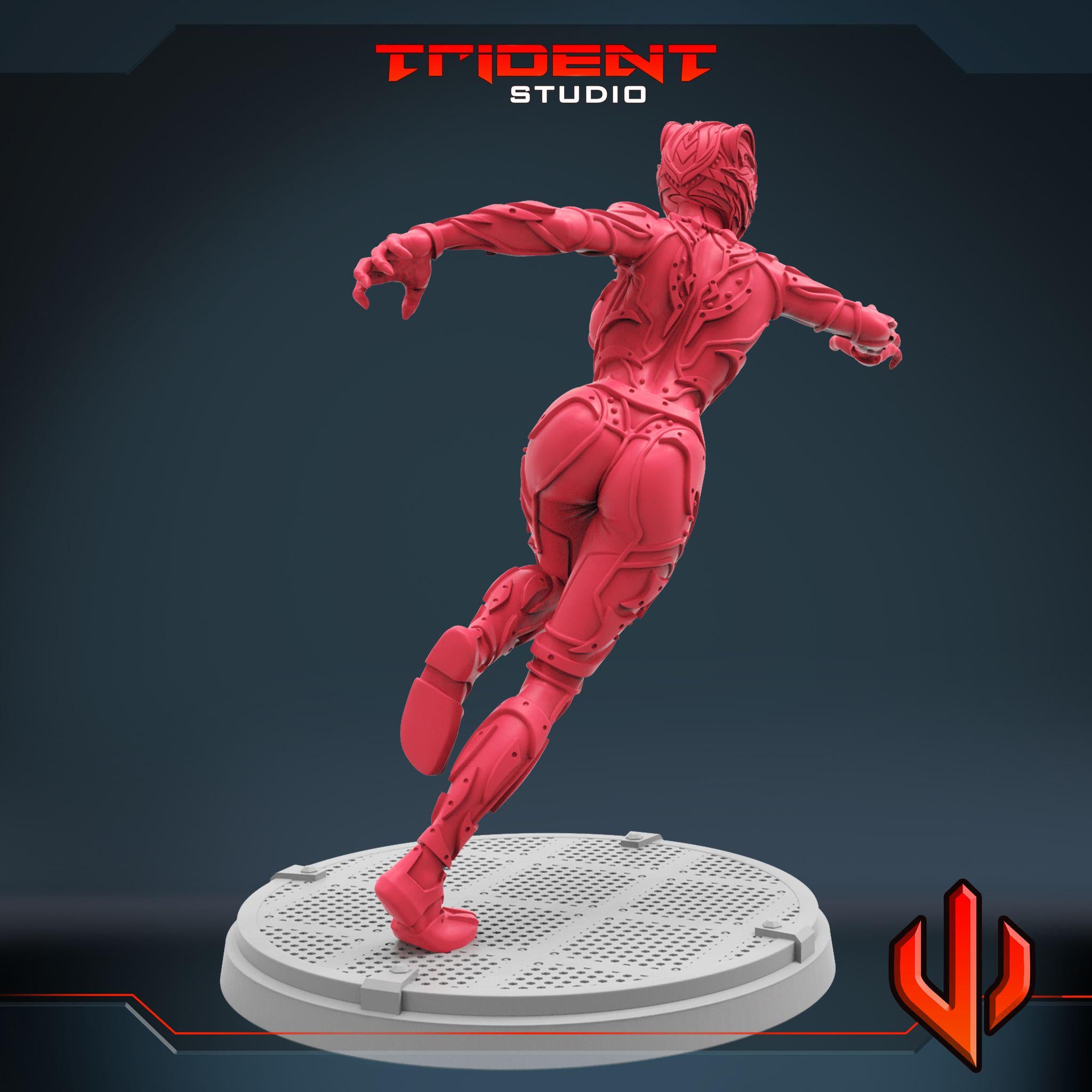 Black Panther Shuri B (Fan art sculpted by Trident Studio) (Crisis Protocol Proxy/Alternative)