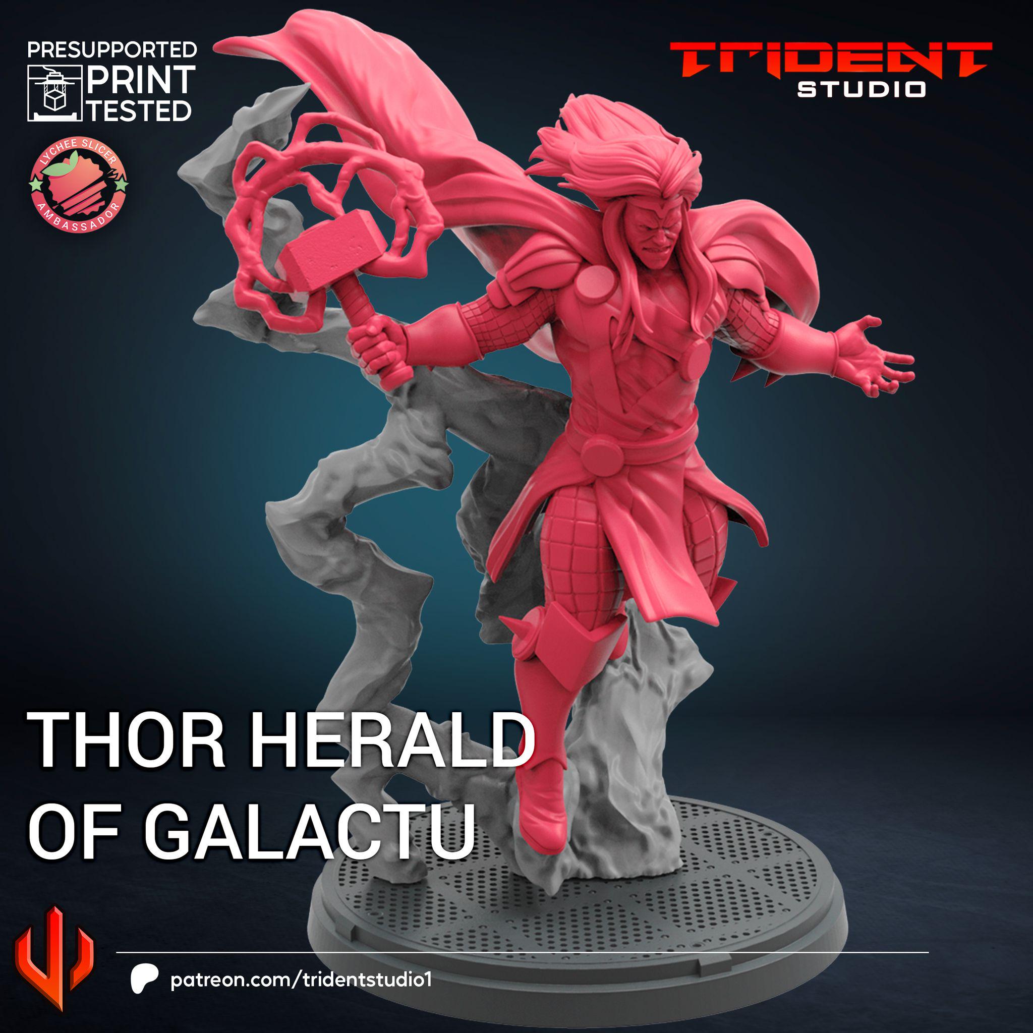 Thor Herald Of Galactus (Fan art sculpted by Trident Studio) (Crisis Protocol Proxy/Alternative)
