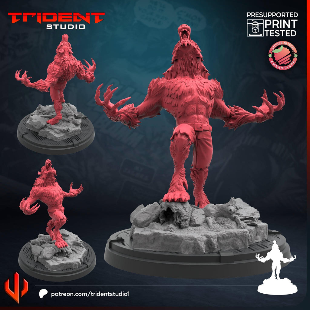 Werewolf (Fan art sculpted by Trident Studio) (Crisis Protocol Proxy/Alternative)