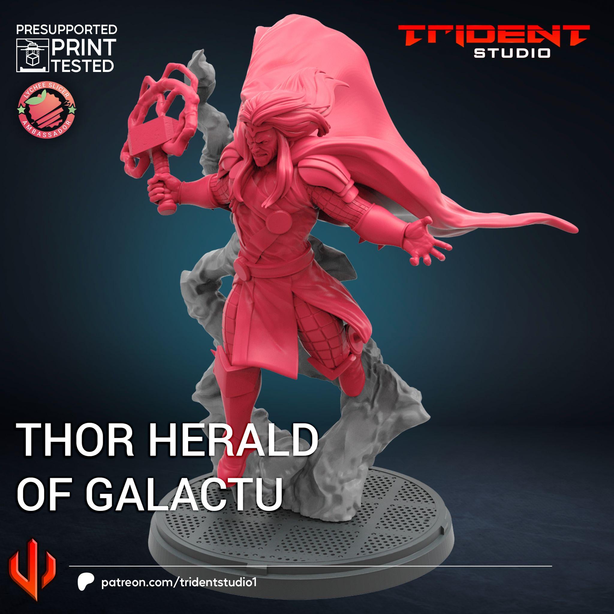 Thor Herald Of Galactus (Fan art sculpted by Trident Studio) (Crisis Protocol Proxy/Alternative)