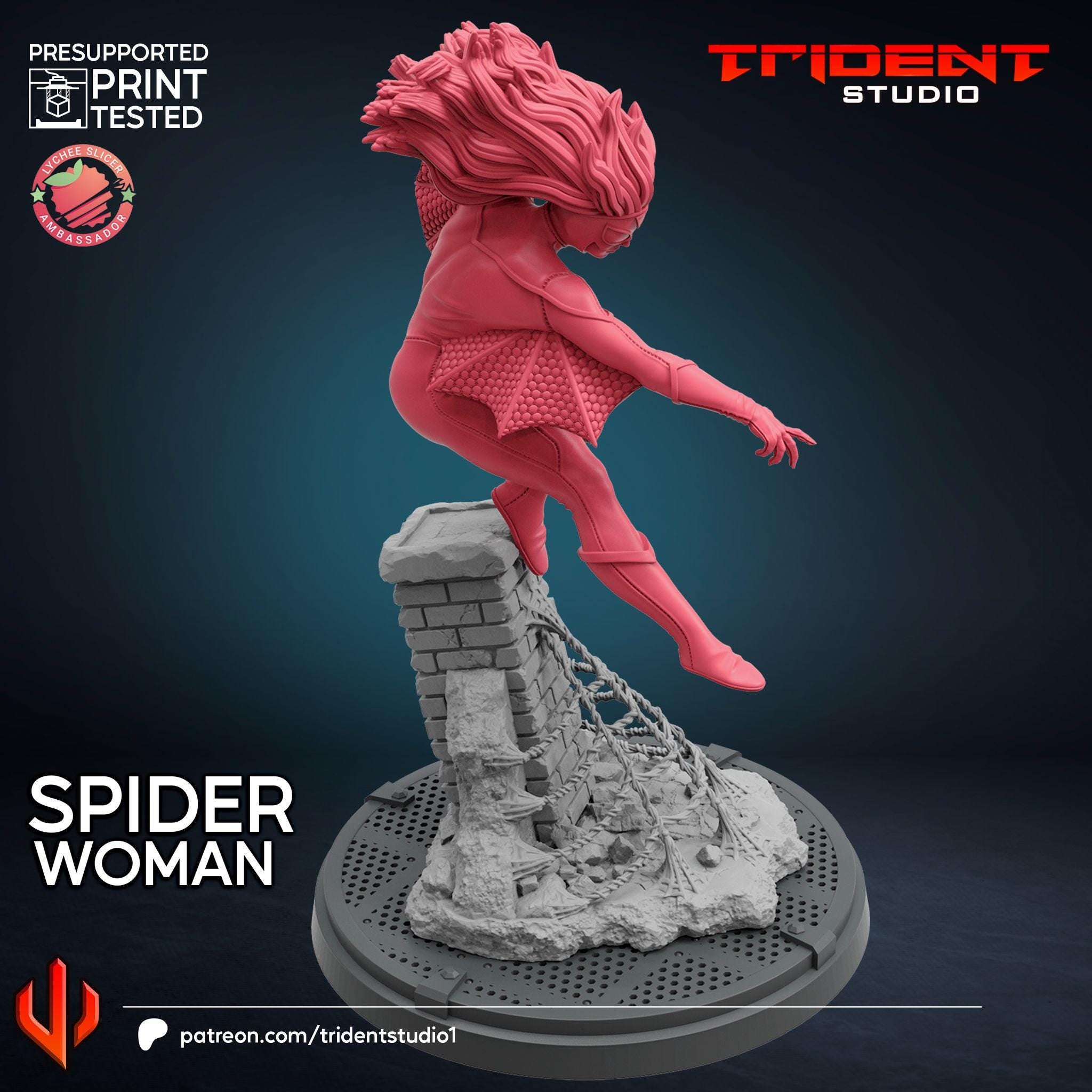 Spider-Woman (Fan art sculpted by Trident Studio) (Crisis Protocol Proxy/Alternative)