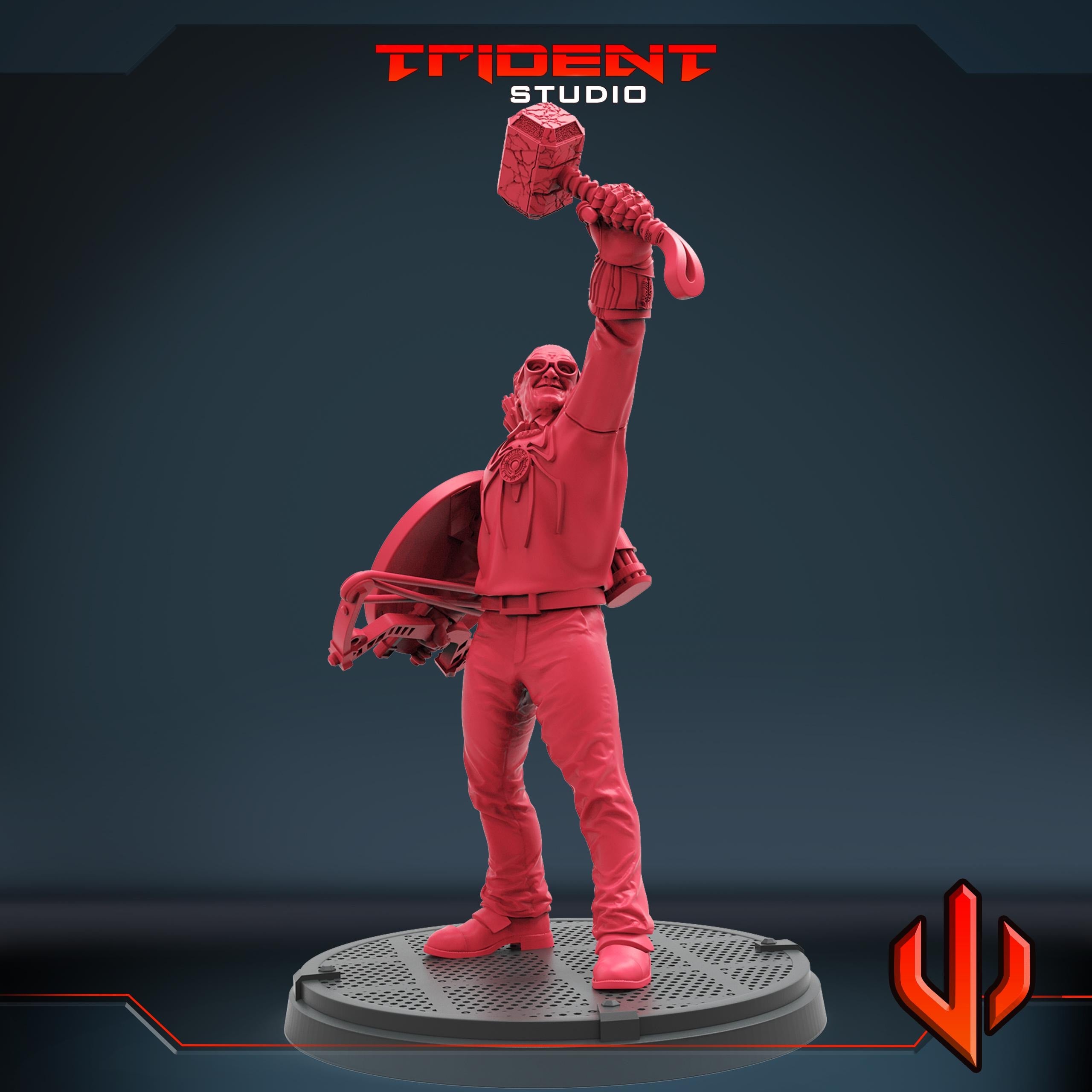 Ultimate Stanlee (Fan art sculpted by Trident Studio) (Crisis Protocol Proxy/Alternative)