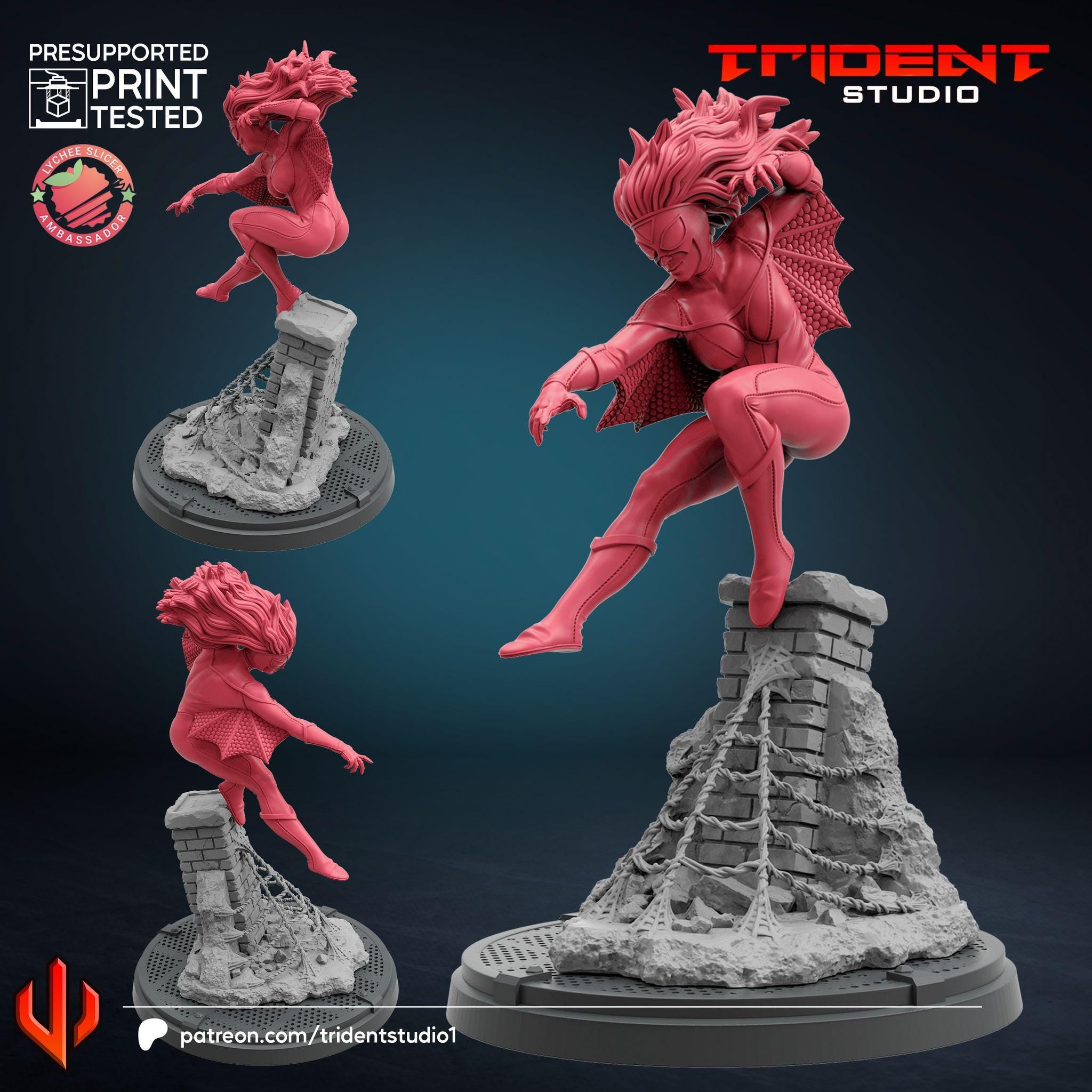 Spider-Woman (Fan art sculpted by Trident Studio) (Crisis Protocol Proxy/Alternative)
