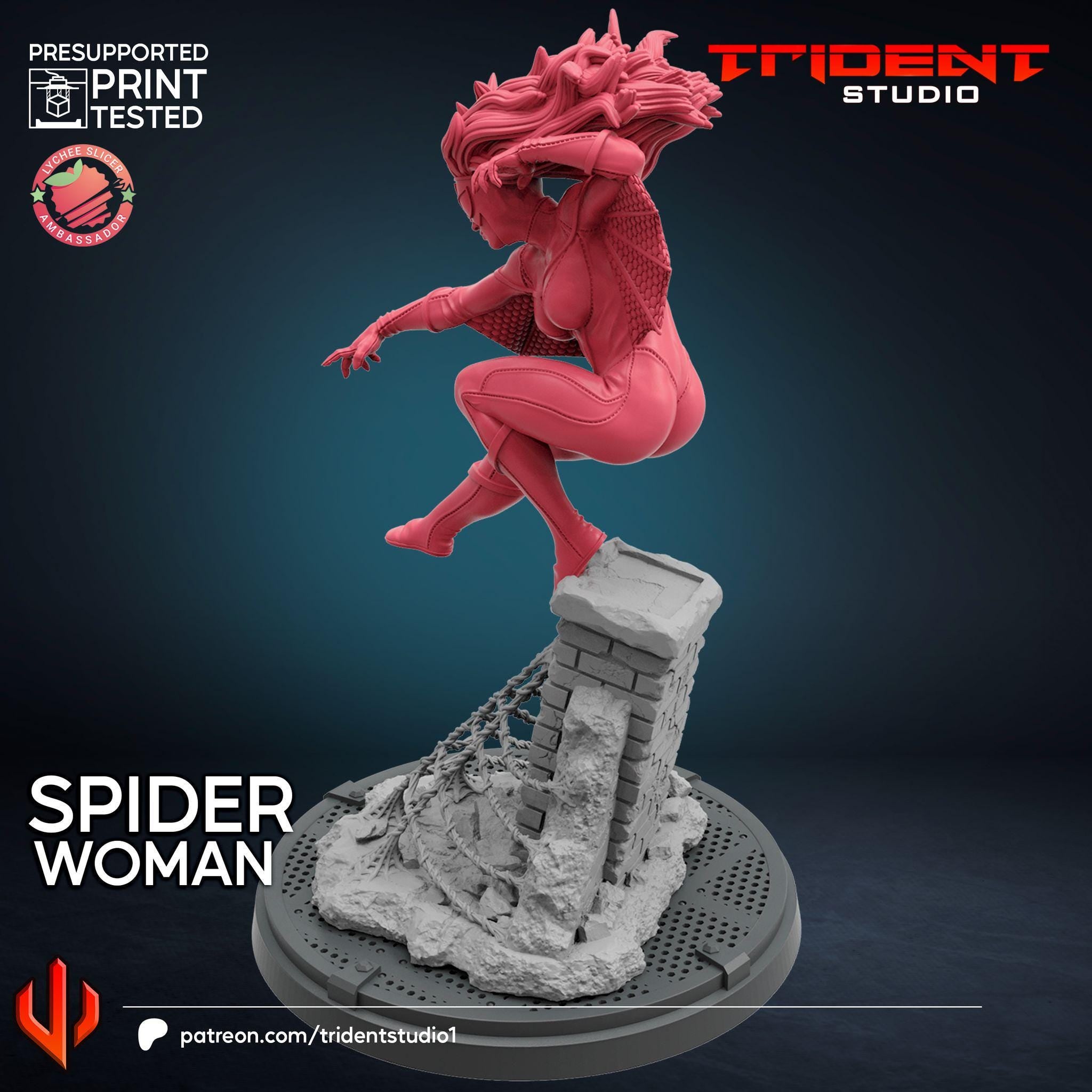 Spider-Woman (Fan art sculpted by Trident Studio) (Crisis Protocol Proxy/Alternative)