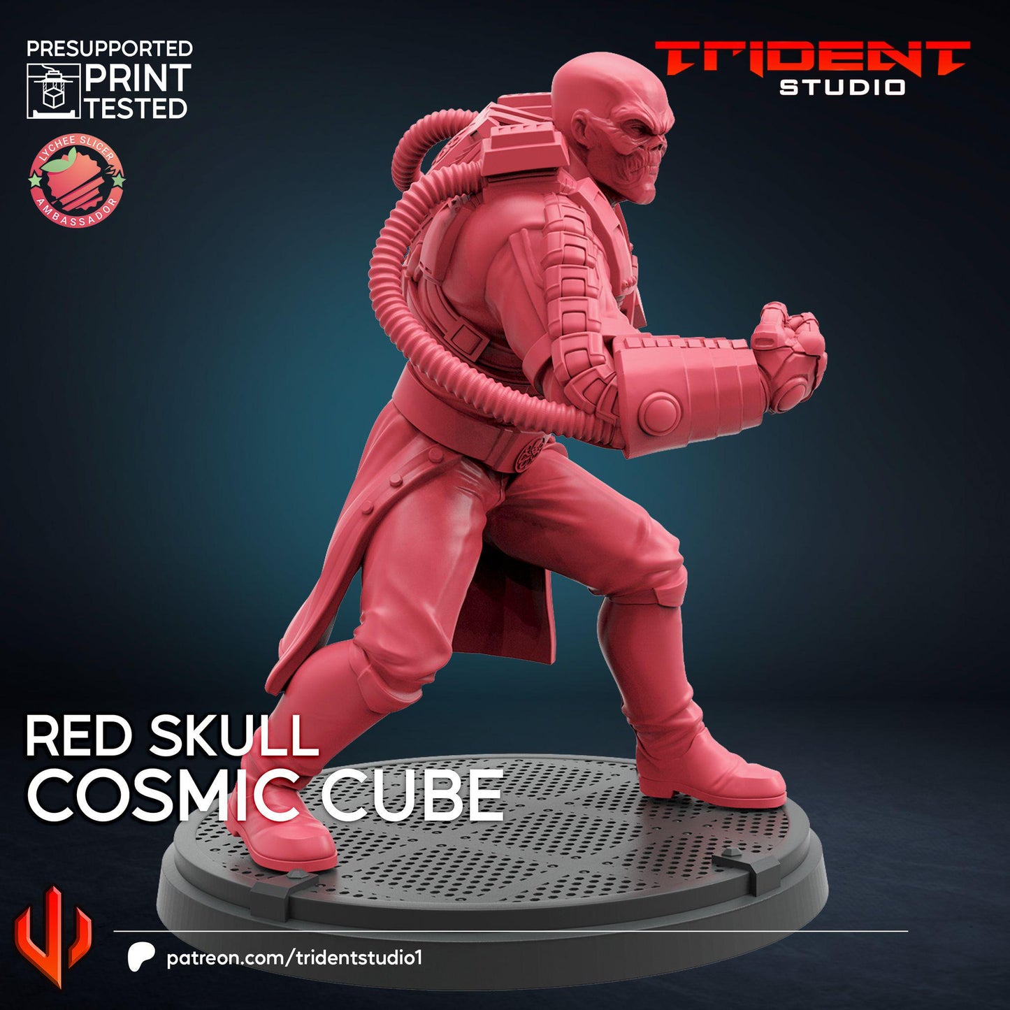 Red Skull Cosmic Cube (Fan art sculpted by Trident Studio) (Crisis Protocol Proxy/Alternative)