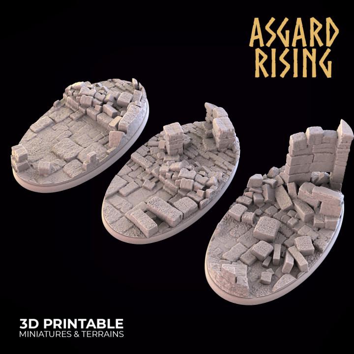 Ruins - Oval Wargame Bases Selection - Asgard Rising