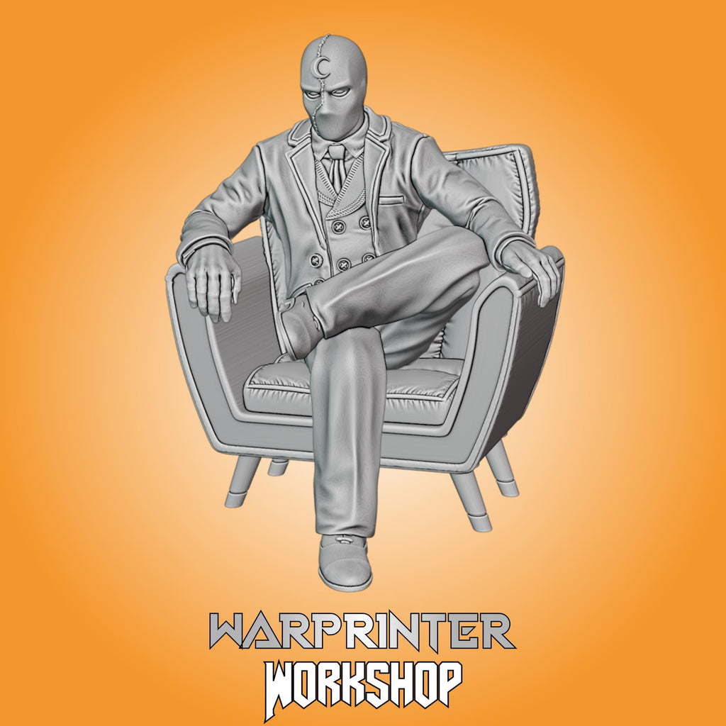 Moon Knight A (Fan art sculpted by Trident Studio) (Crisis Protocol Proxy/Alternative)
