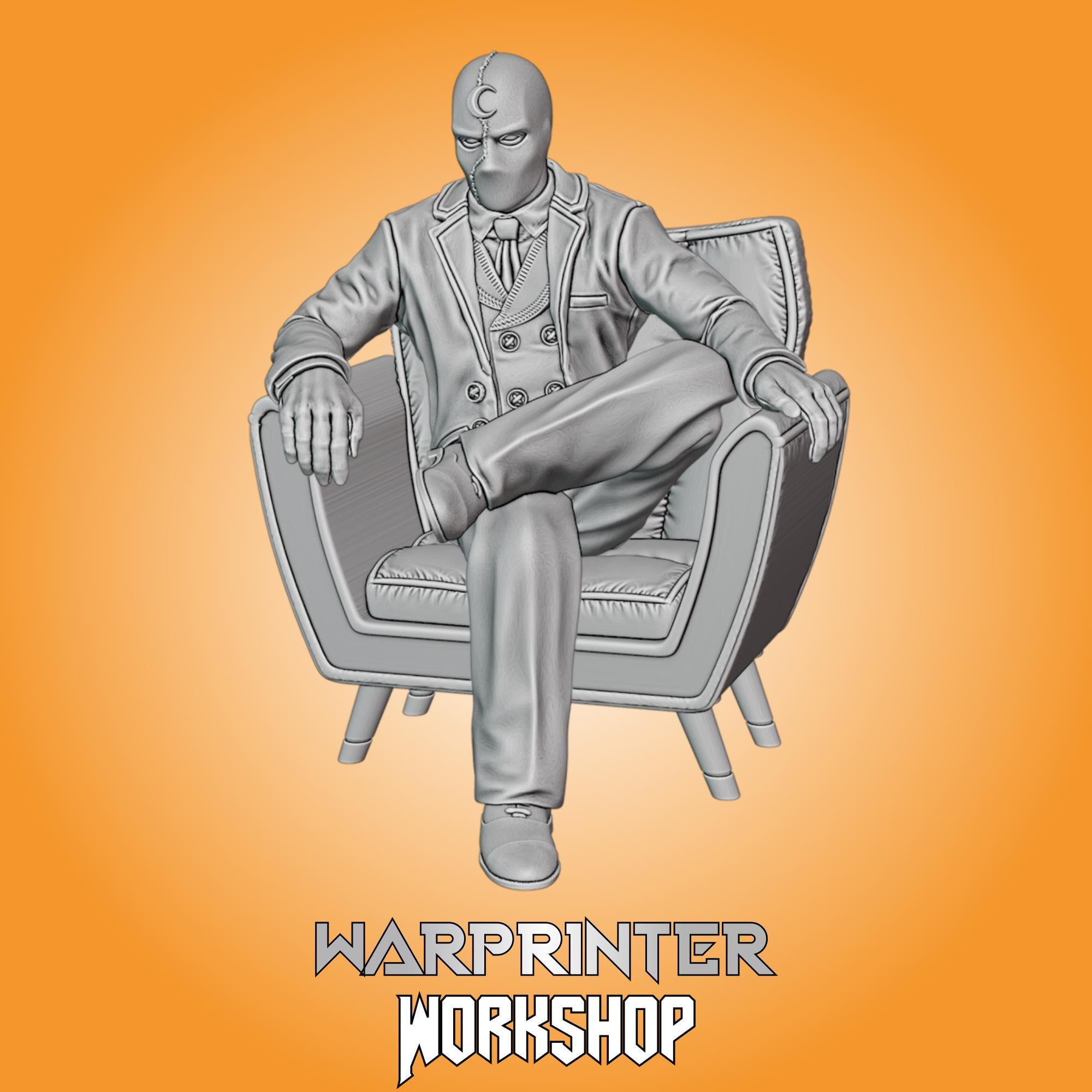 Moon Knight A (Fan art sculpted by Trident Studio) (Crisis Protocol Proxy/Alternative)