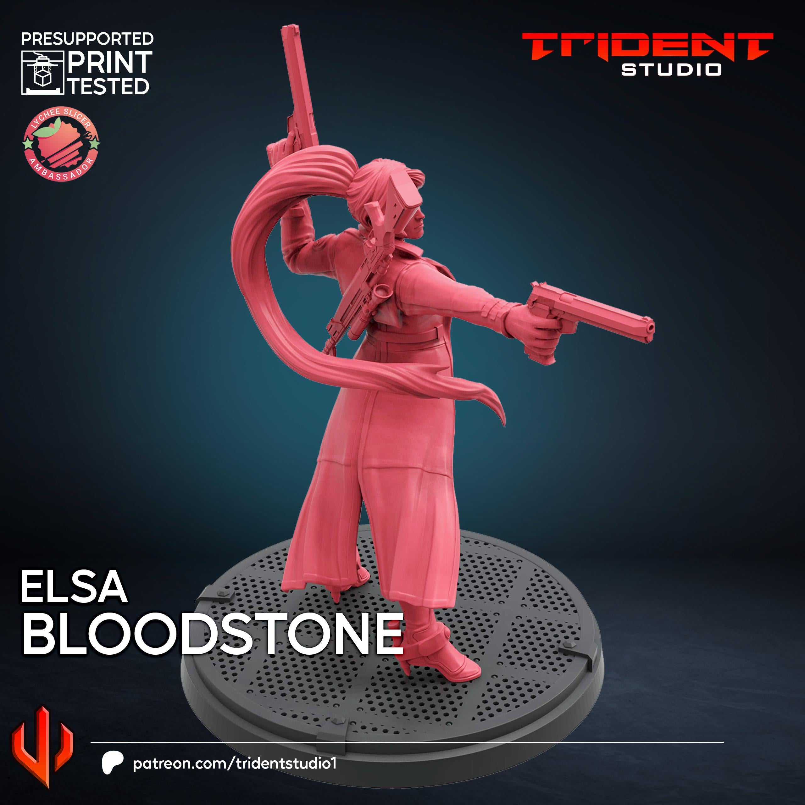 Elsa Bloodstone (Fan art sculpted by Trident Studio) (Crisis Protocol Proxy/Alternative)