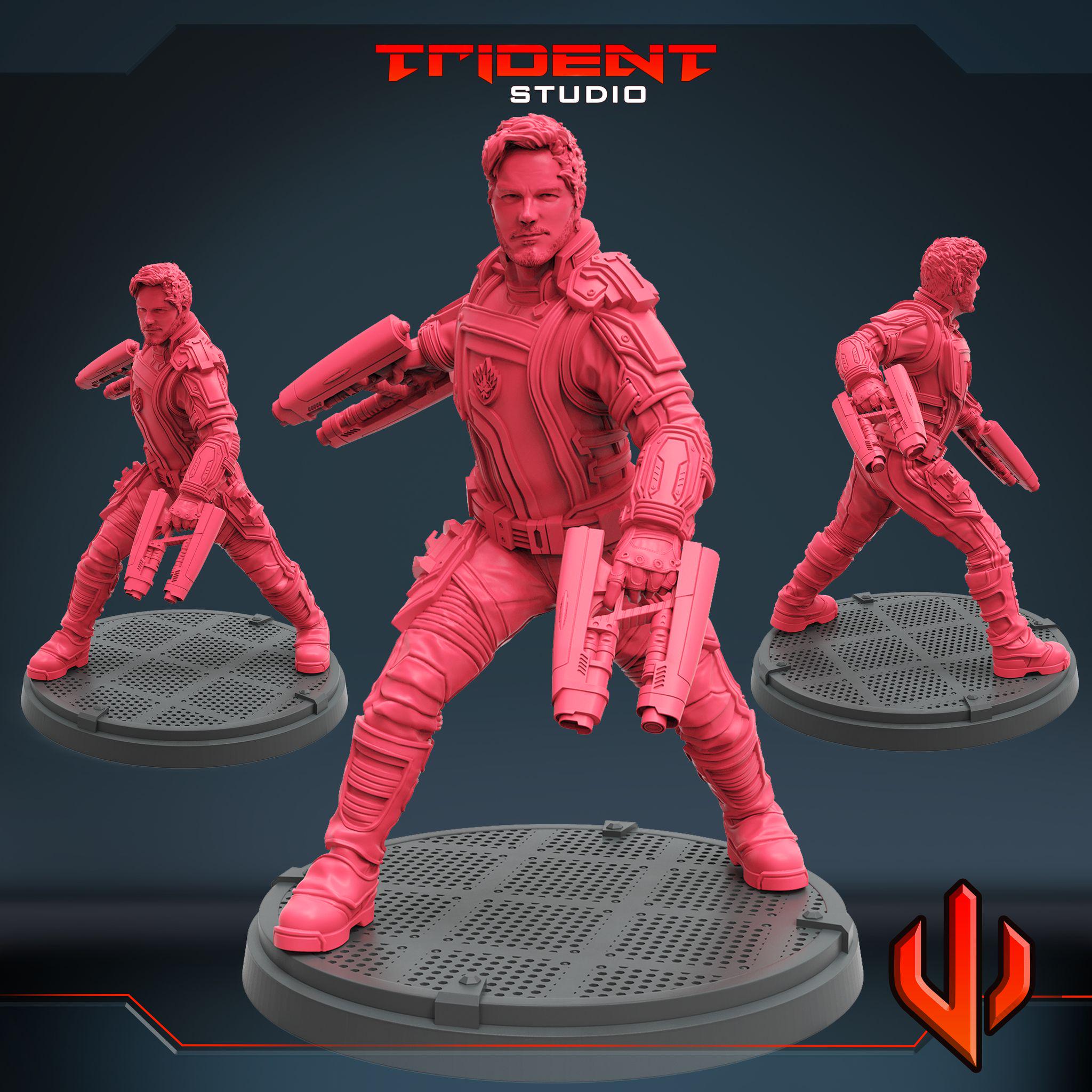 Star-Lord (Fan art sculpted by Trident Studio) (Crisis Protocol Proxy/Alternative)