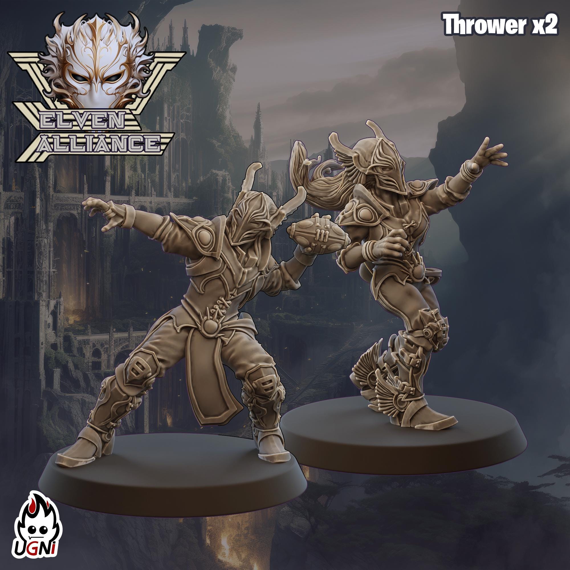 Elven Alliance Team - Fantasy Football Team - UGNI Miniatures