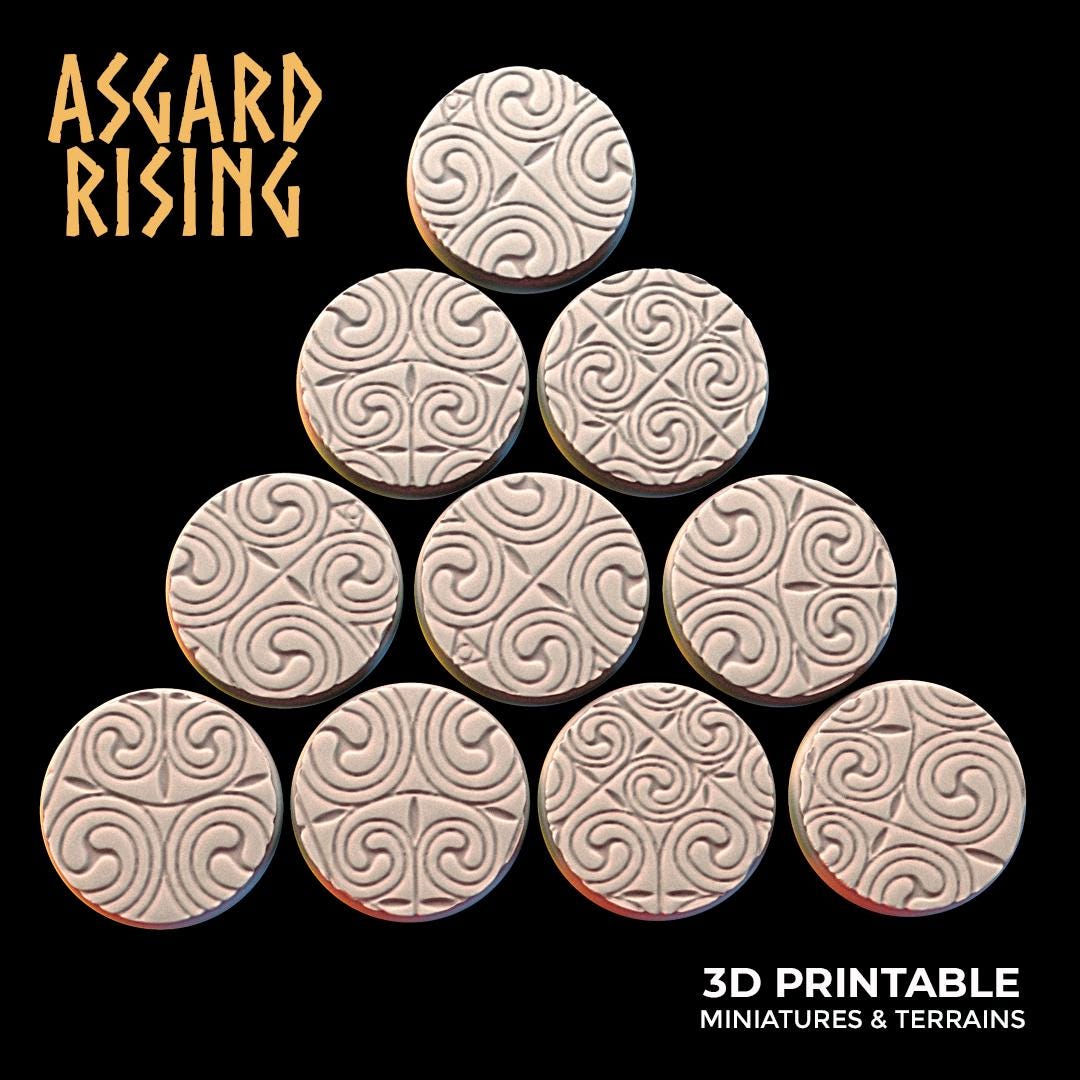 Ornament - Various Round Base Wargame Bases - Asgard Rising